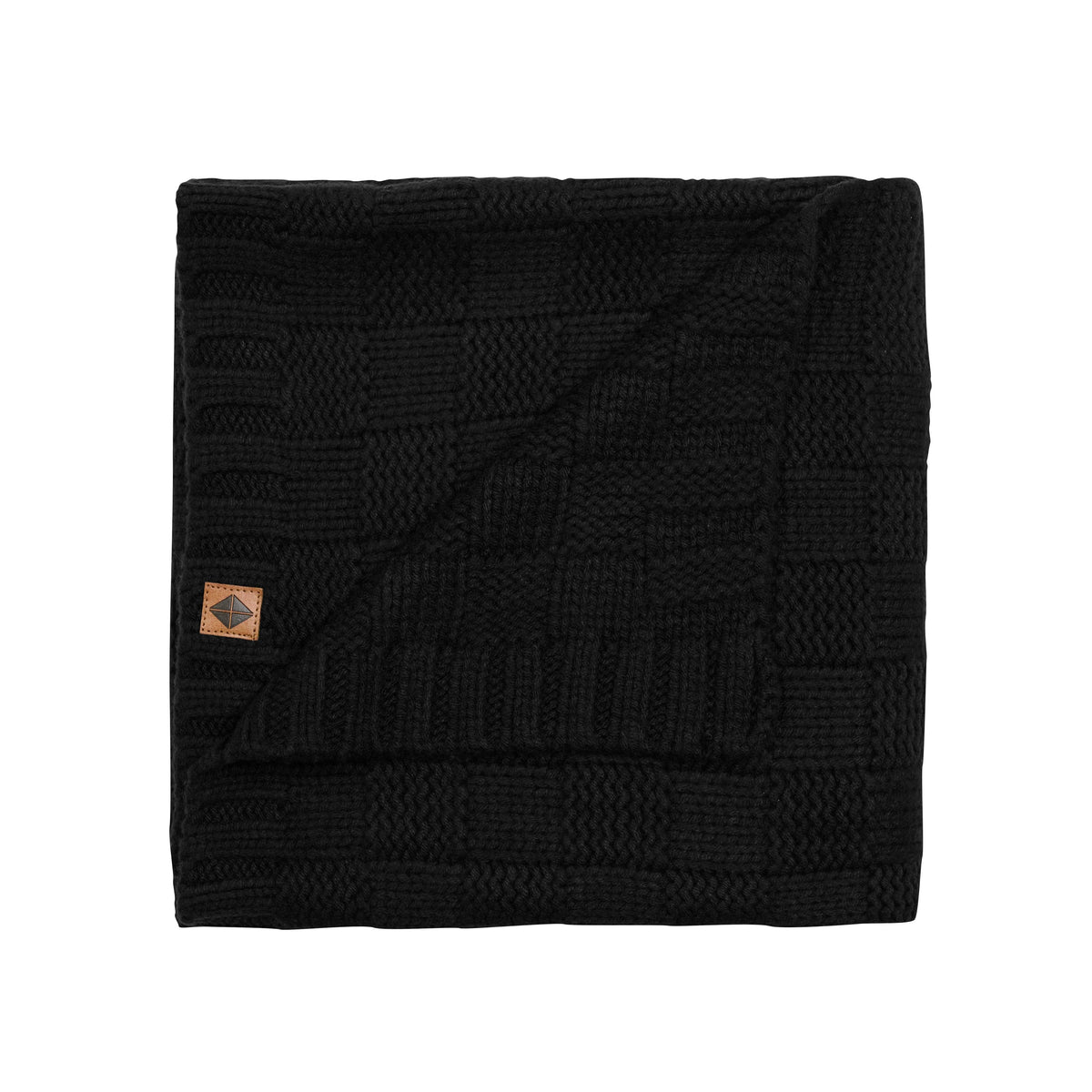 Kyte Baby Chunky Knit Basket Weave Baby Blanket in Midnight