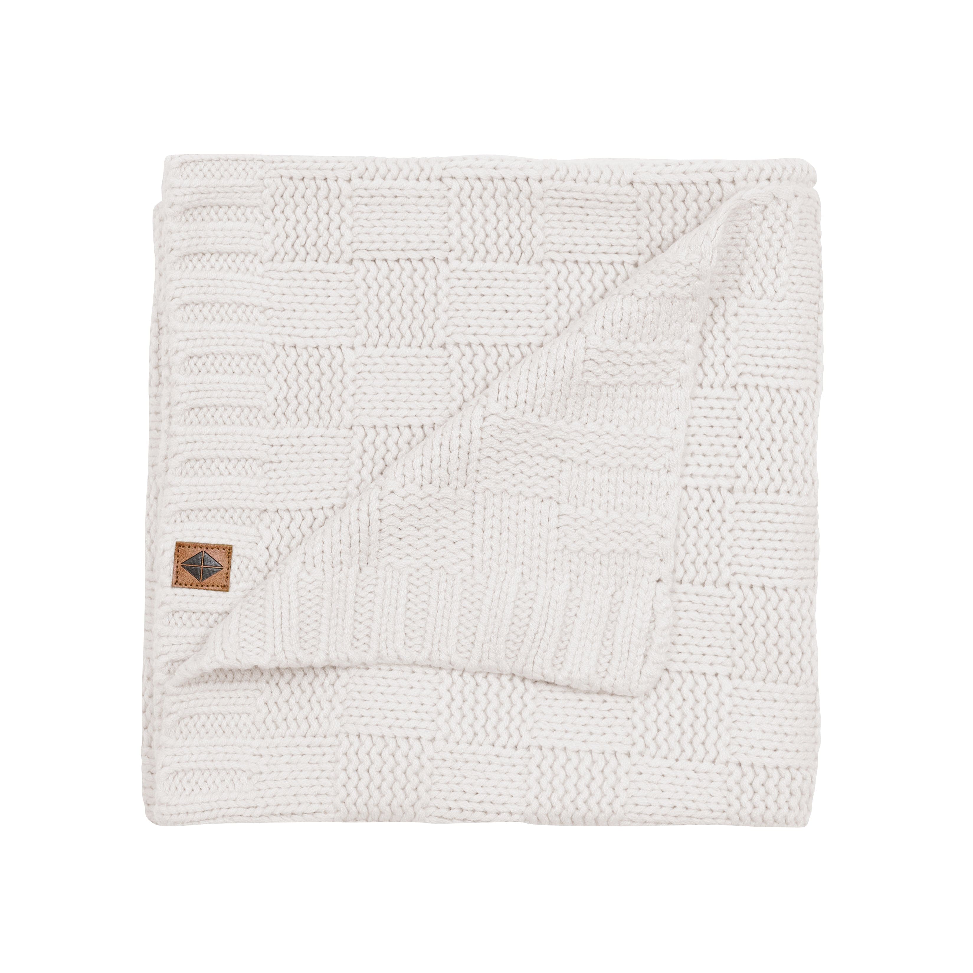 Kyte Baby Chunky Knit Basket Weave Baby Blanket in Oat