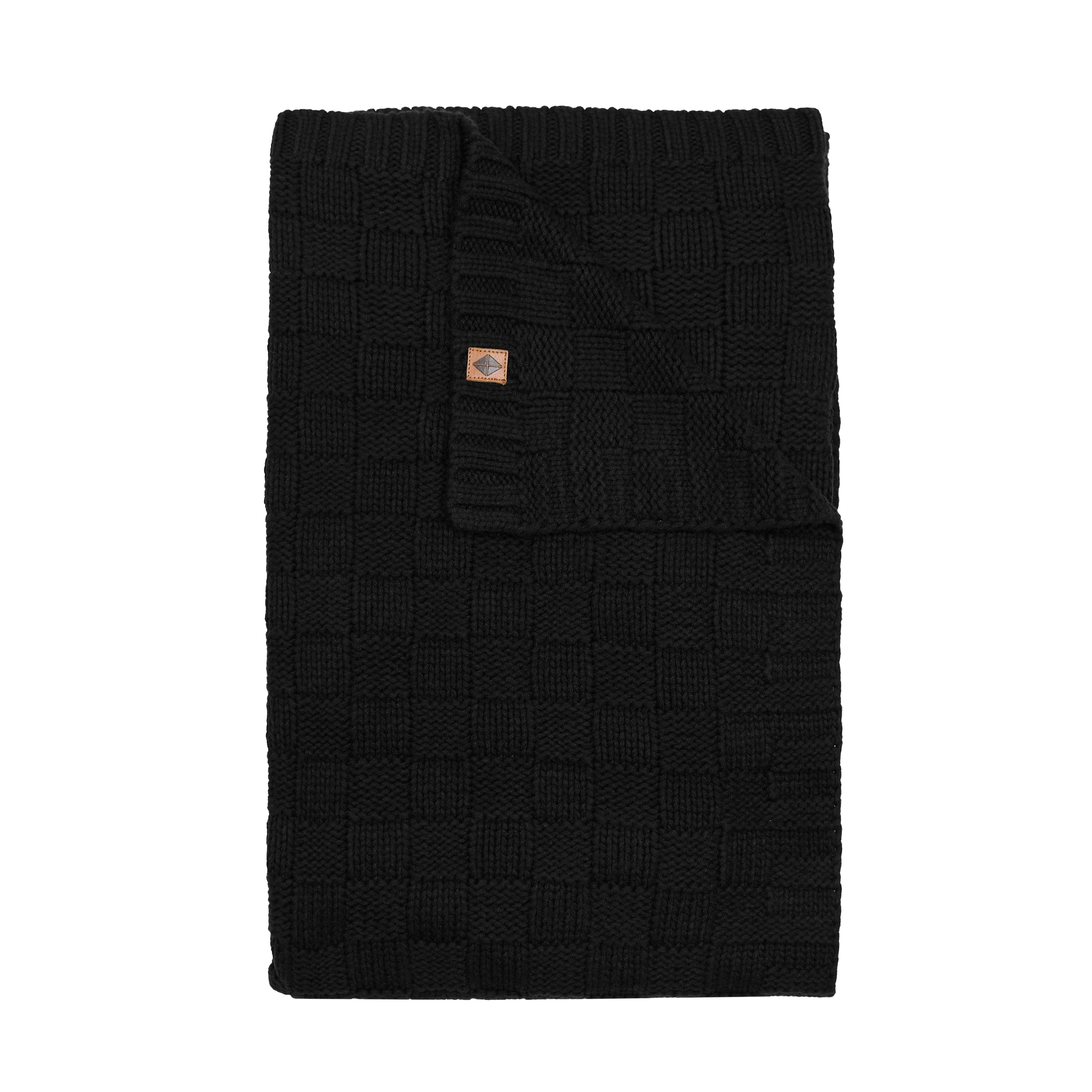 Kyte Baby Chunky Knit Basket Weave Toddler Blanket in Midnight