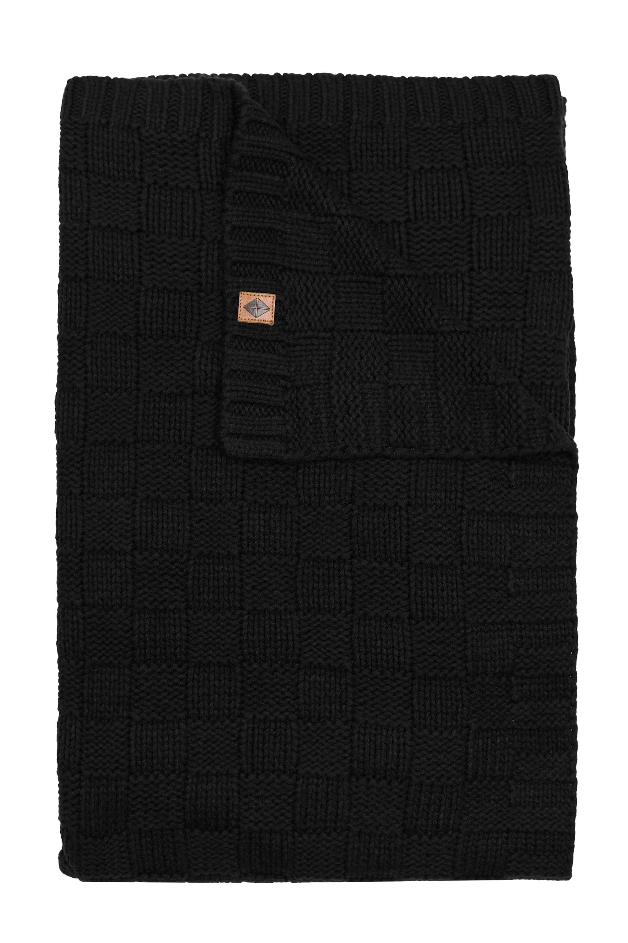 Kyte Baby Chunky Knit Basket Weave Toddler Blanket in Midnight