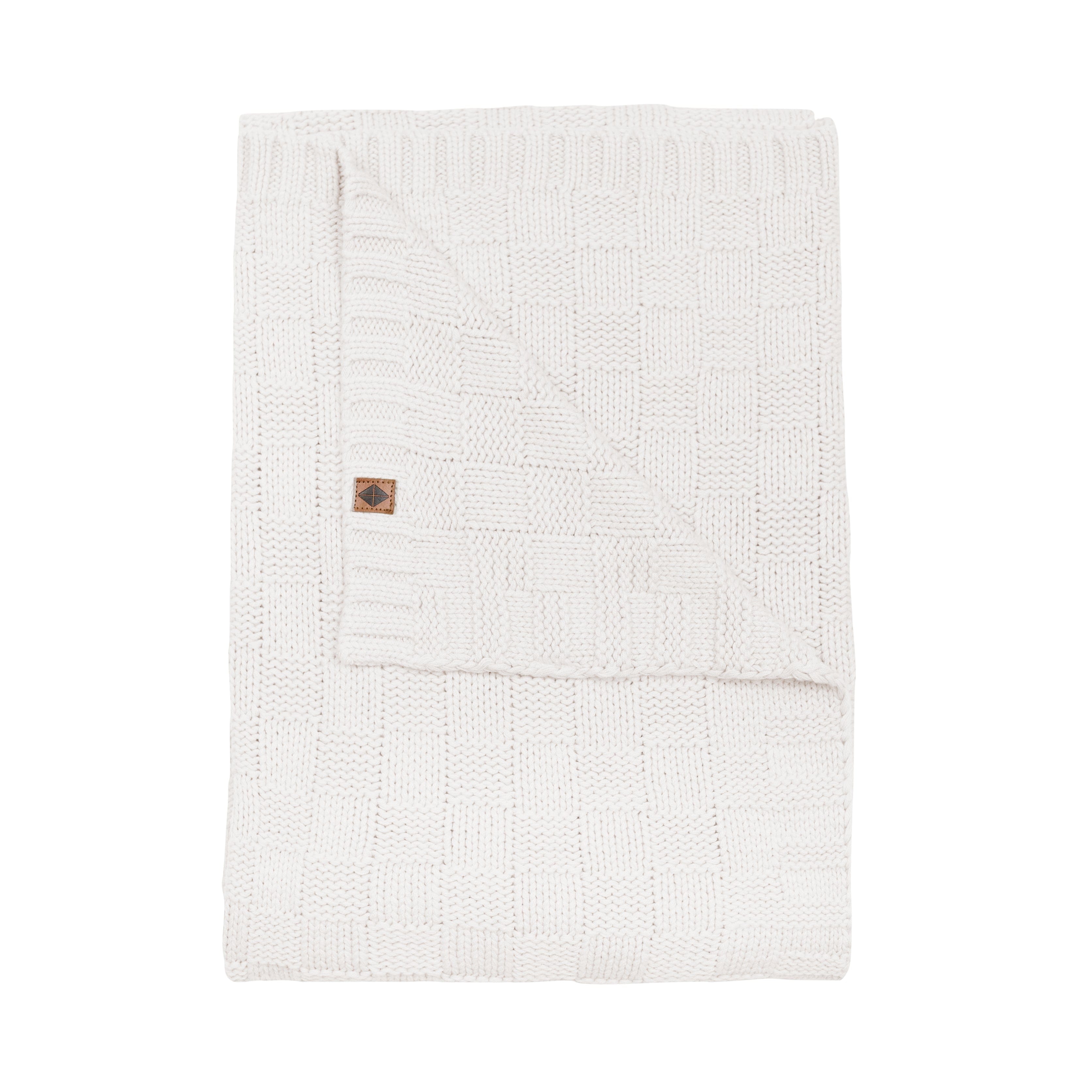 Kyte Baby Chunky Knit Basket Weave Toddler Blanket in Oat