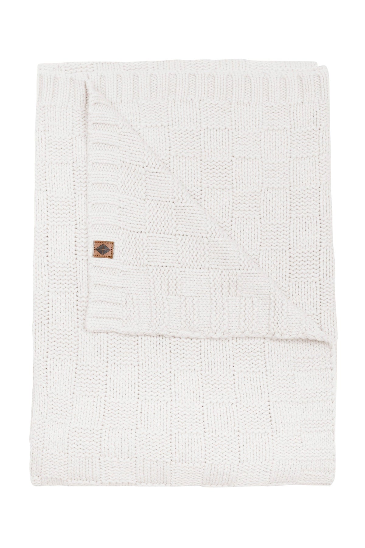 Kyte Baby Chunky Knit Basket Weave Toddler Blanket in Oat