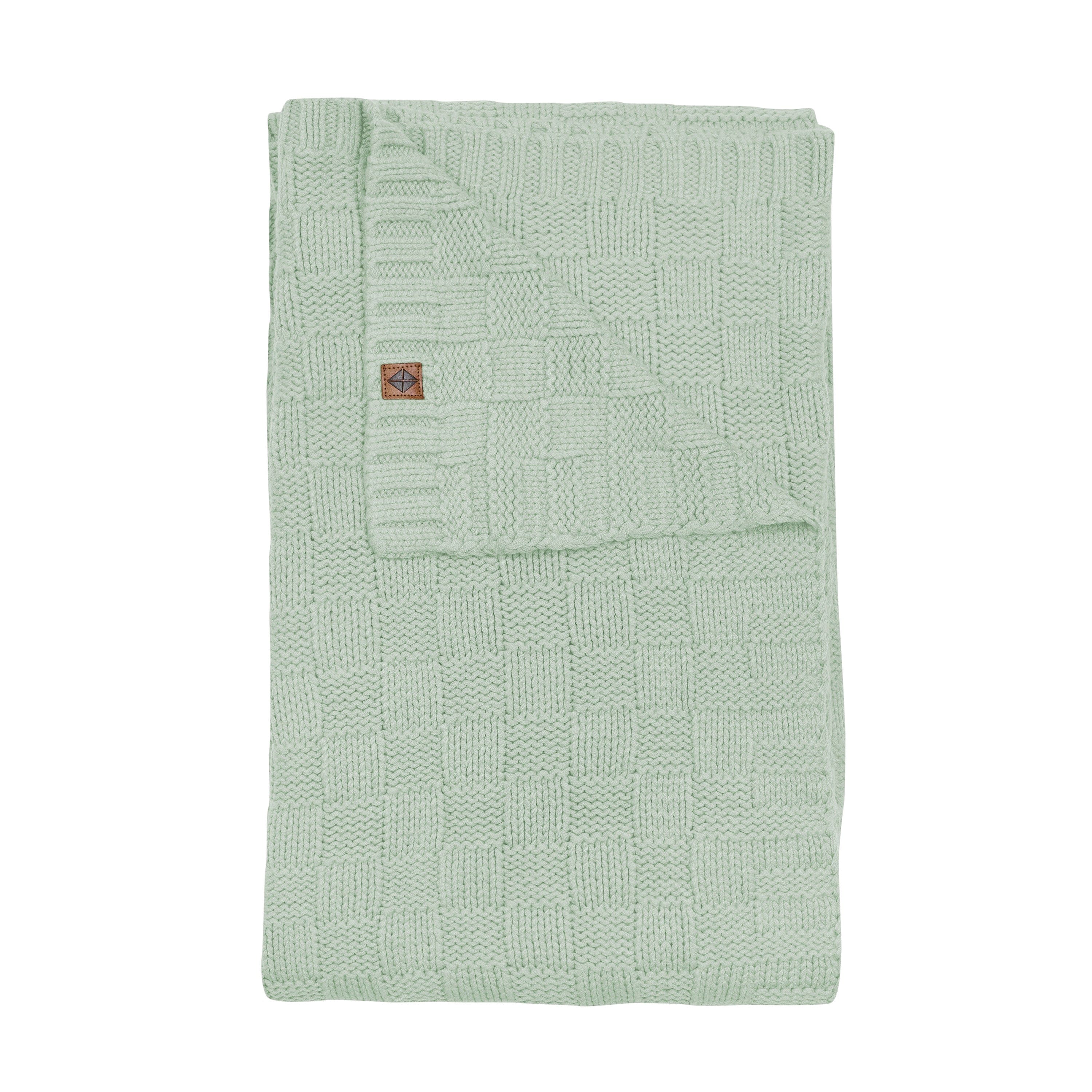 Kyte Baby Chunky Knit Basket Weave Toddler Blanket in Thyme
