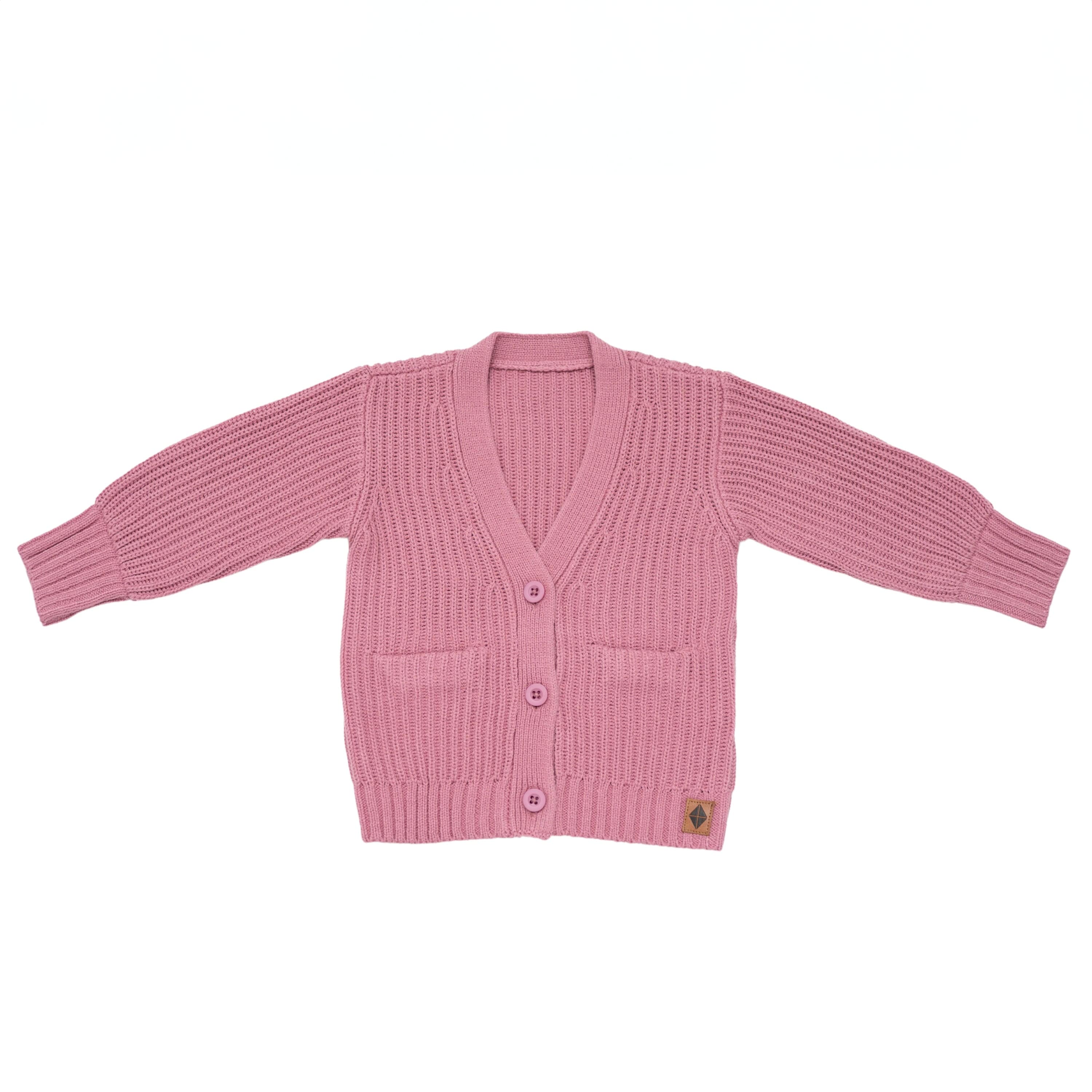 Kyte Baby Chunky Knit Oversized Cardigan in Apple Blossom