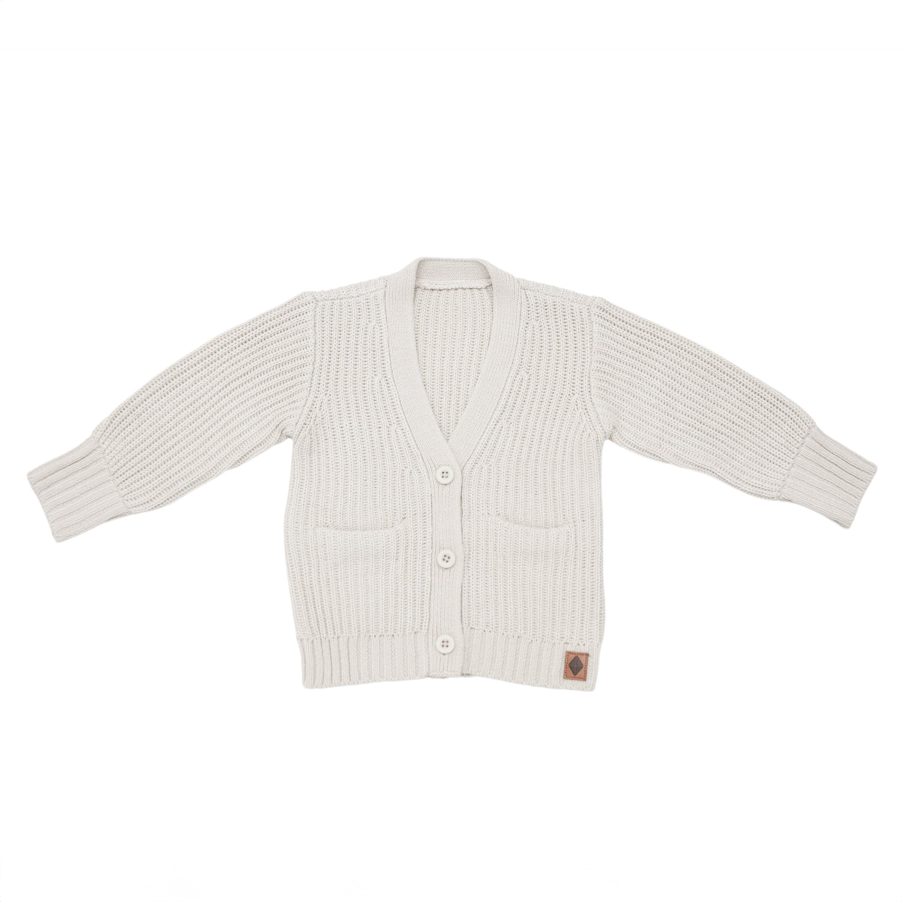 Kyte Baby Chunky Knit Oversized Cardigan in Oat