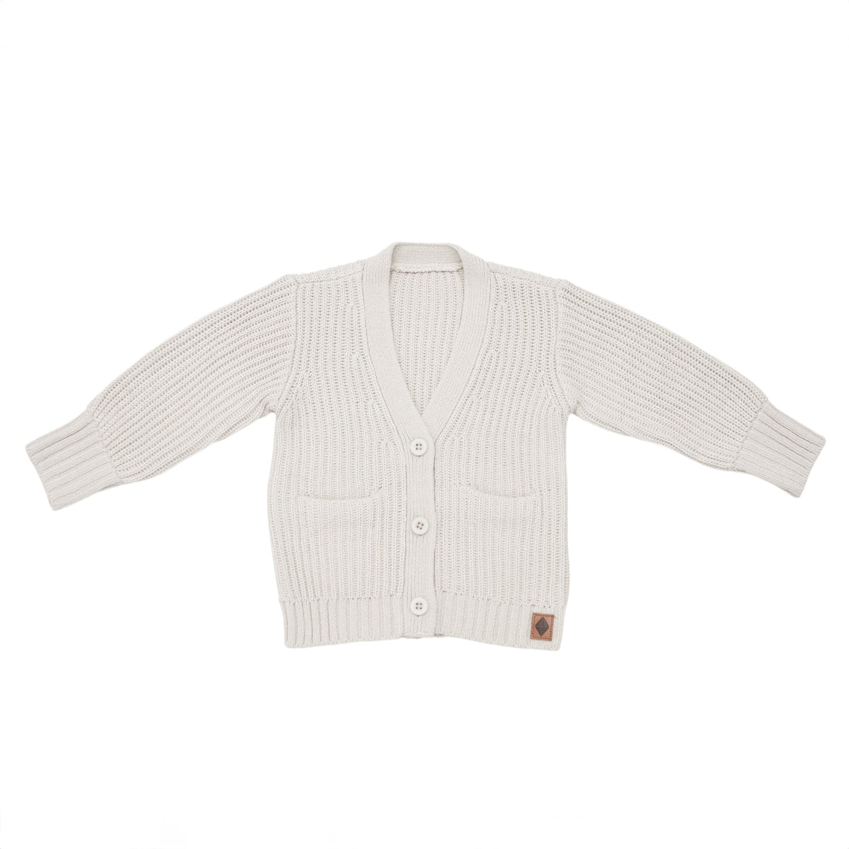 Kyte Baby Chunky Knit Oversized Cardigan in Oat