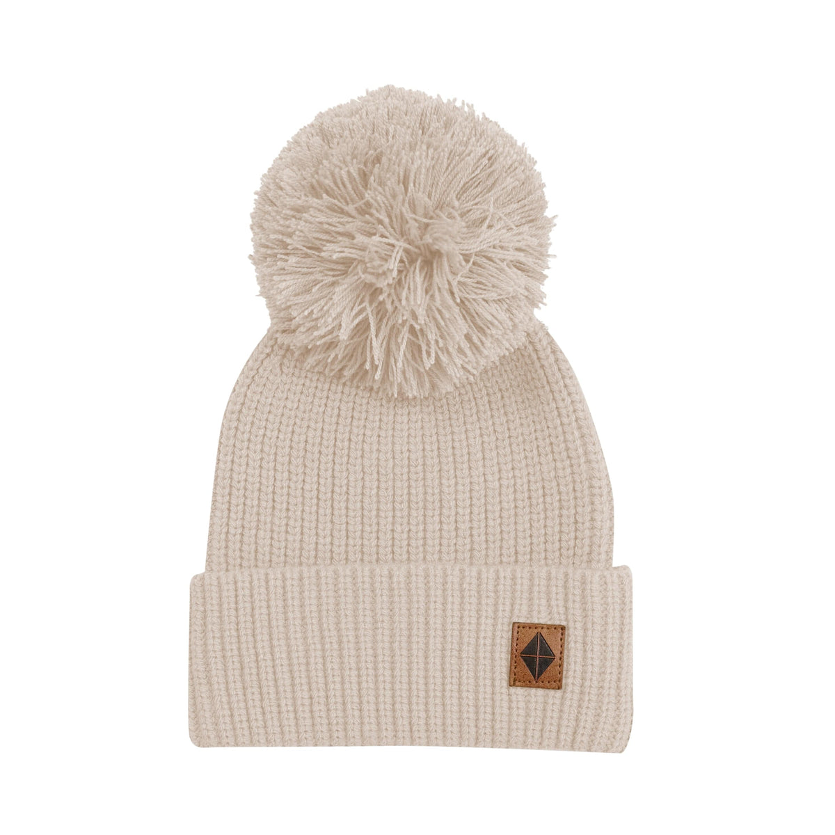 Kyte Baby Chunky Knit Pom Beanie in Almond