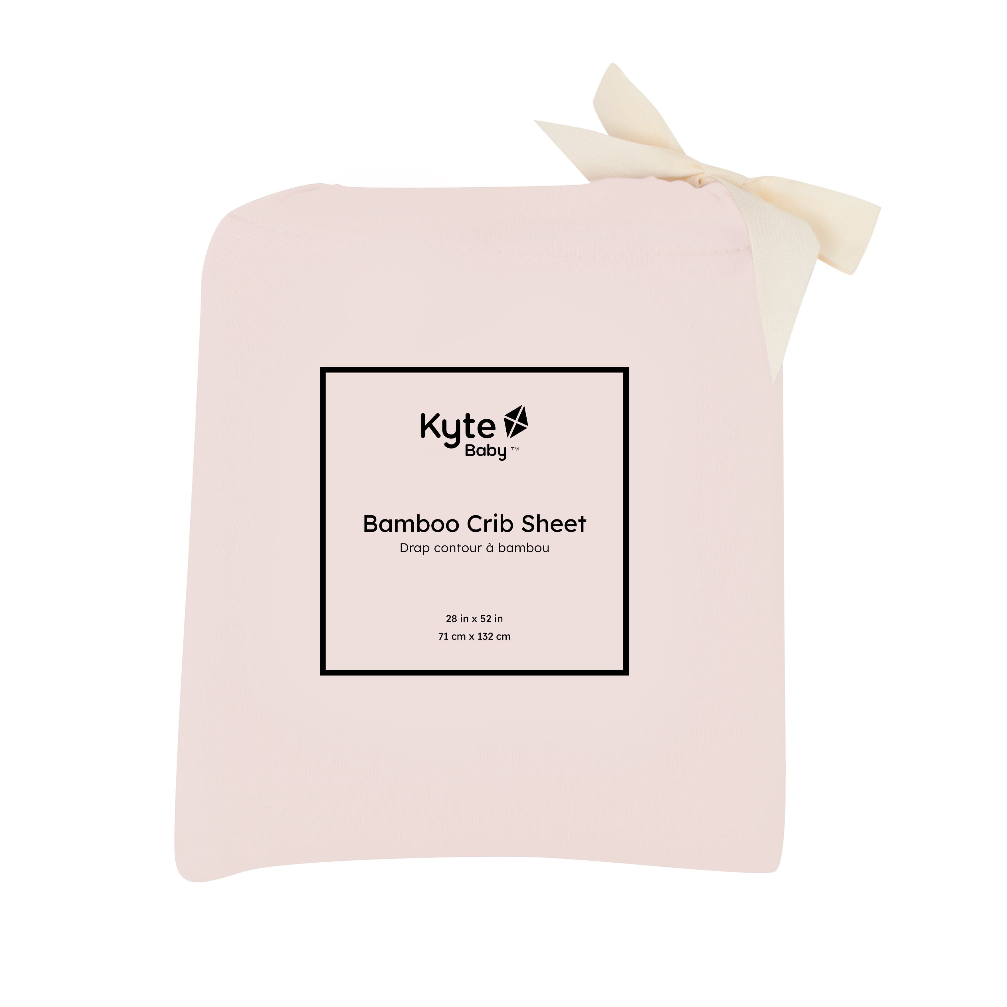 Kyte Baby Crib Sheet in Blush in packaging