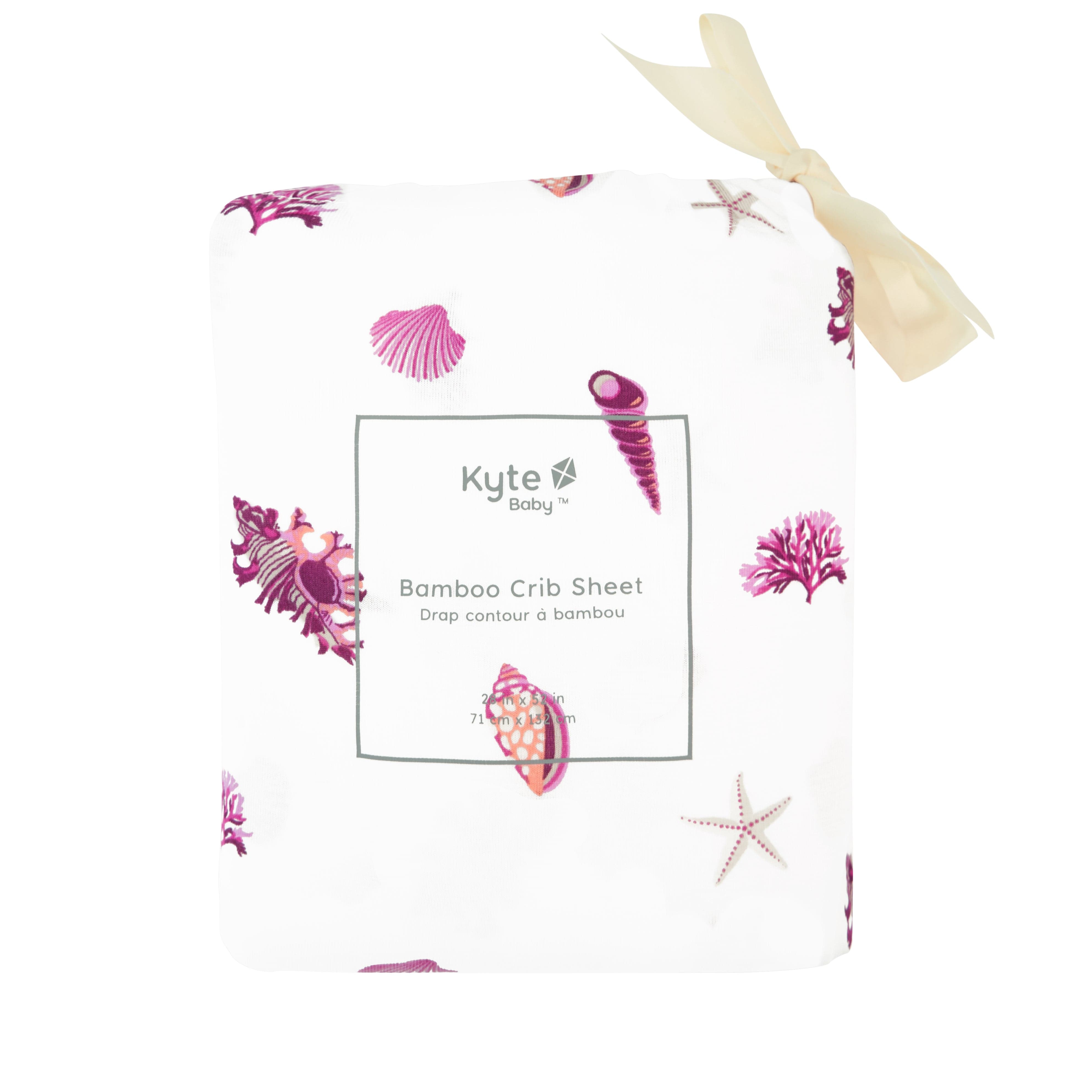 Kyte Baby Crib Sheet Crib Sheet / Raspberry Shell Crib Sheet in Raspberry Shell