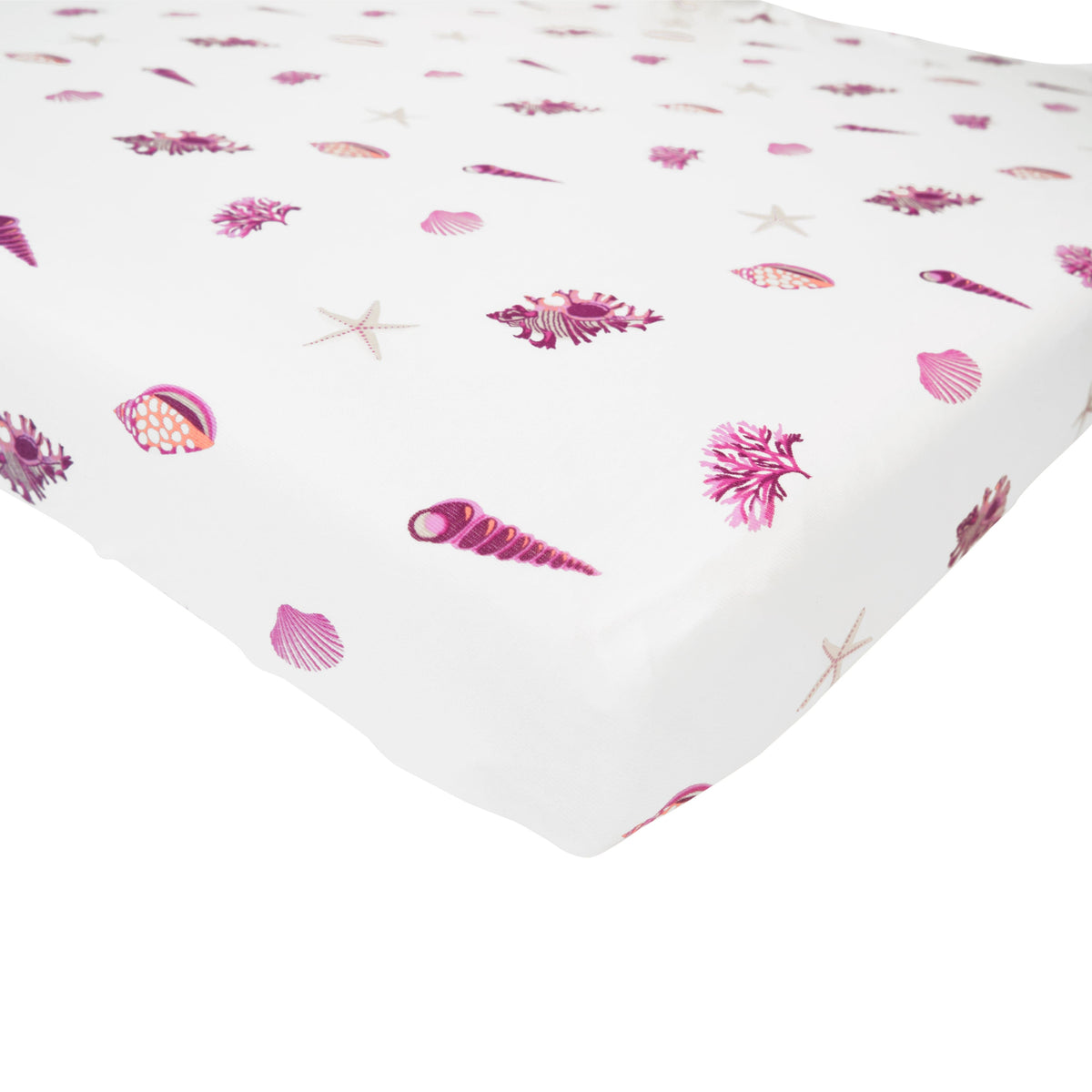 Kyte Baby Crib Sheet Crib Sheet / Raspberry Shell Crib Sheet in Raspberry Shell