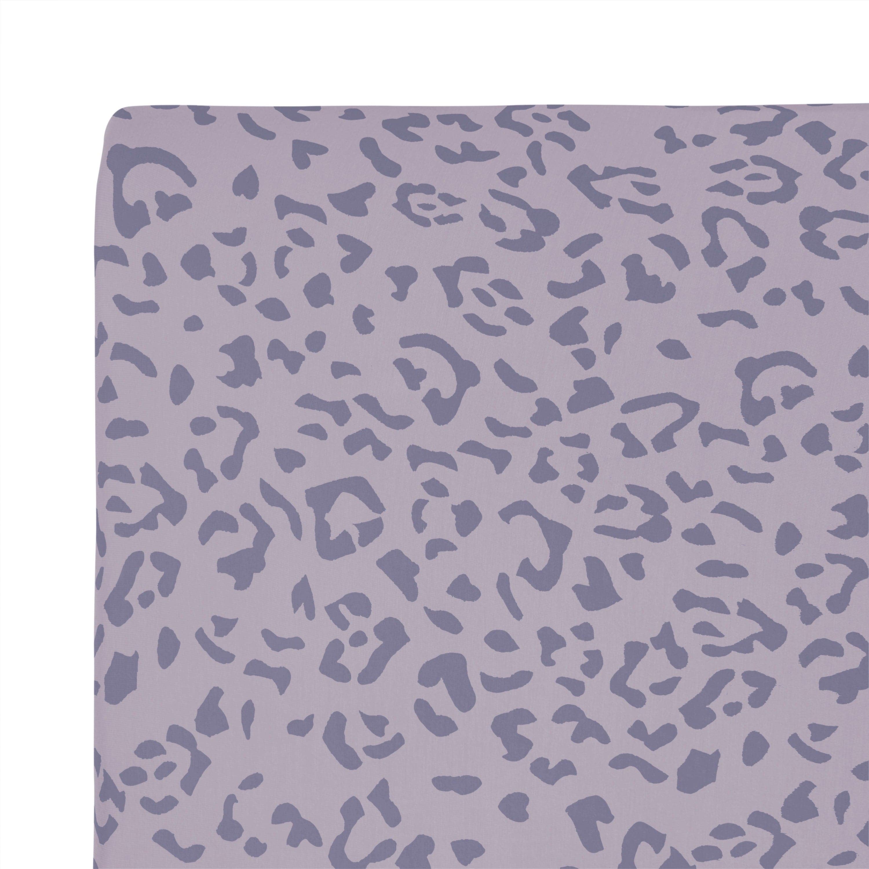 Kyte Baby bamboo Crib Sheet in Taro Leopard