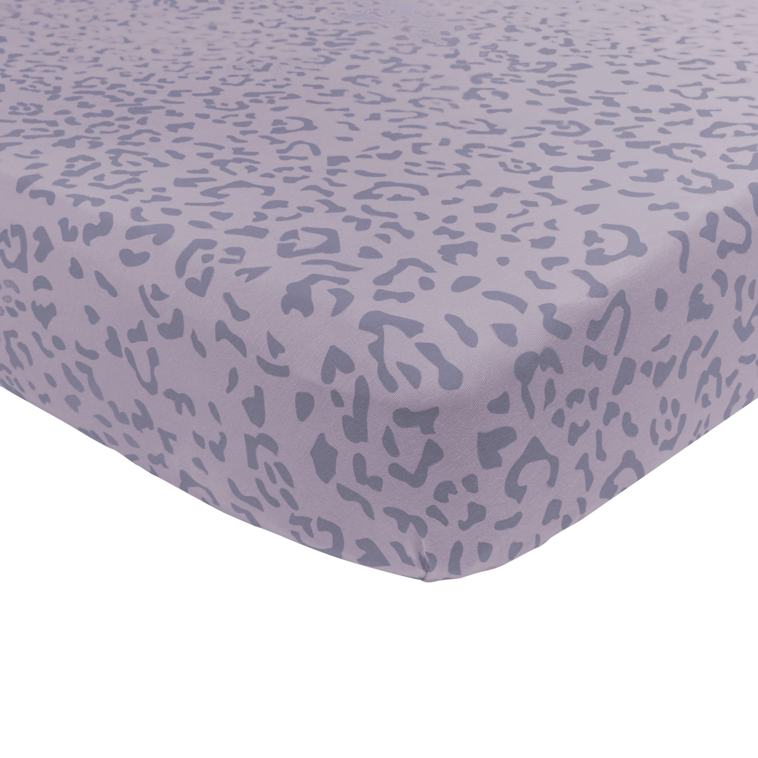 Kyte Baby Crib Sheet in Taro Leopard