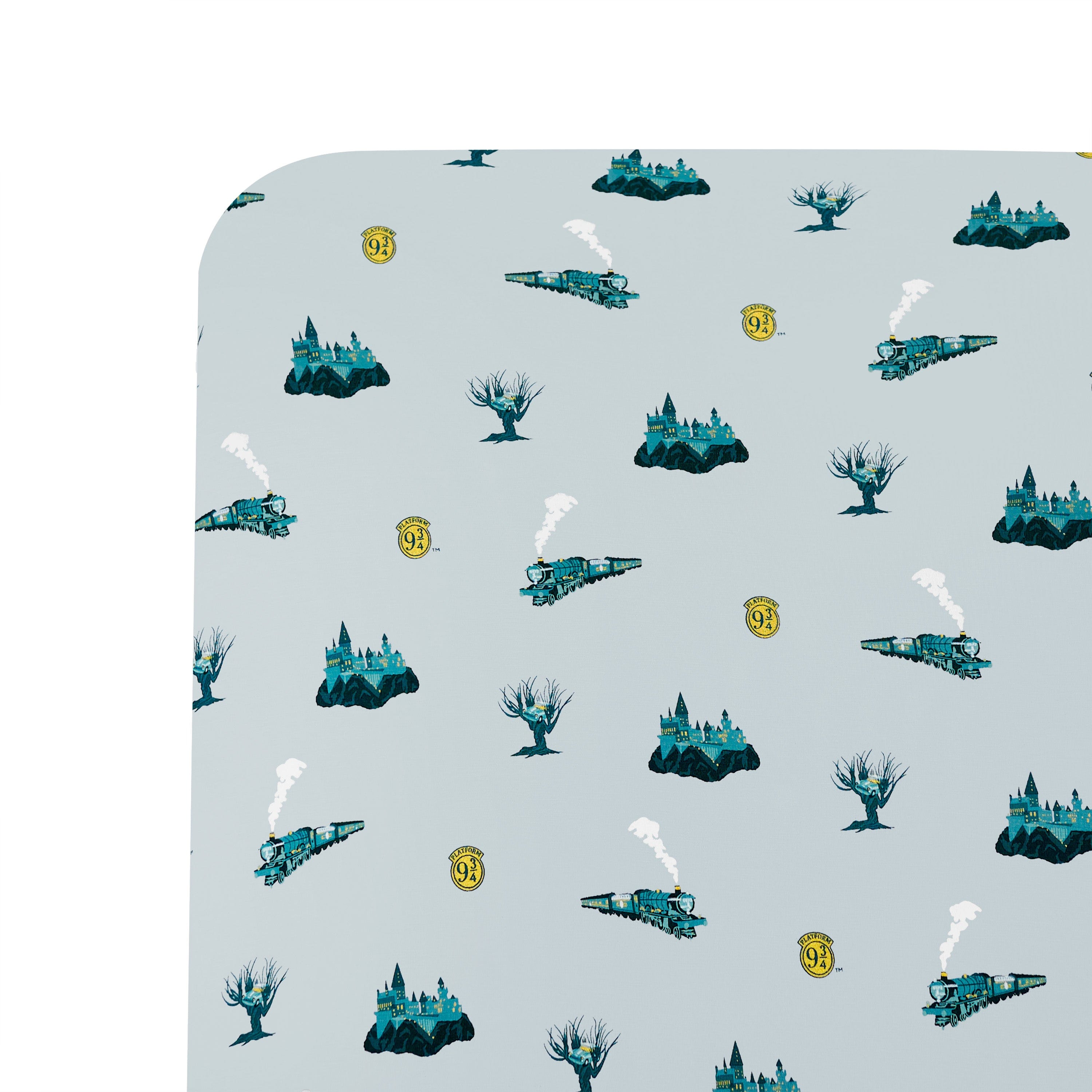 Kyte Baby bamboo Crib Sheet in Journey featuring Harry Potter icons