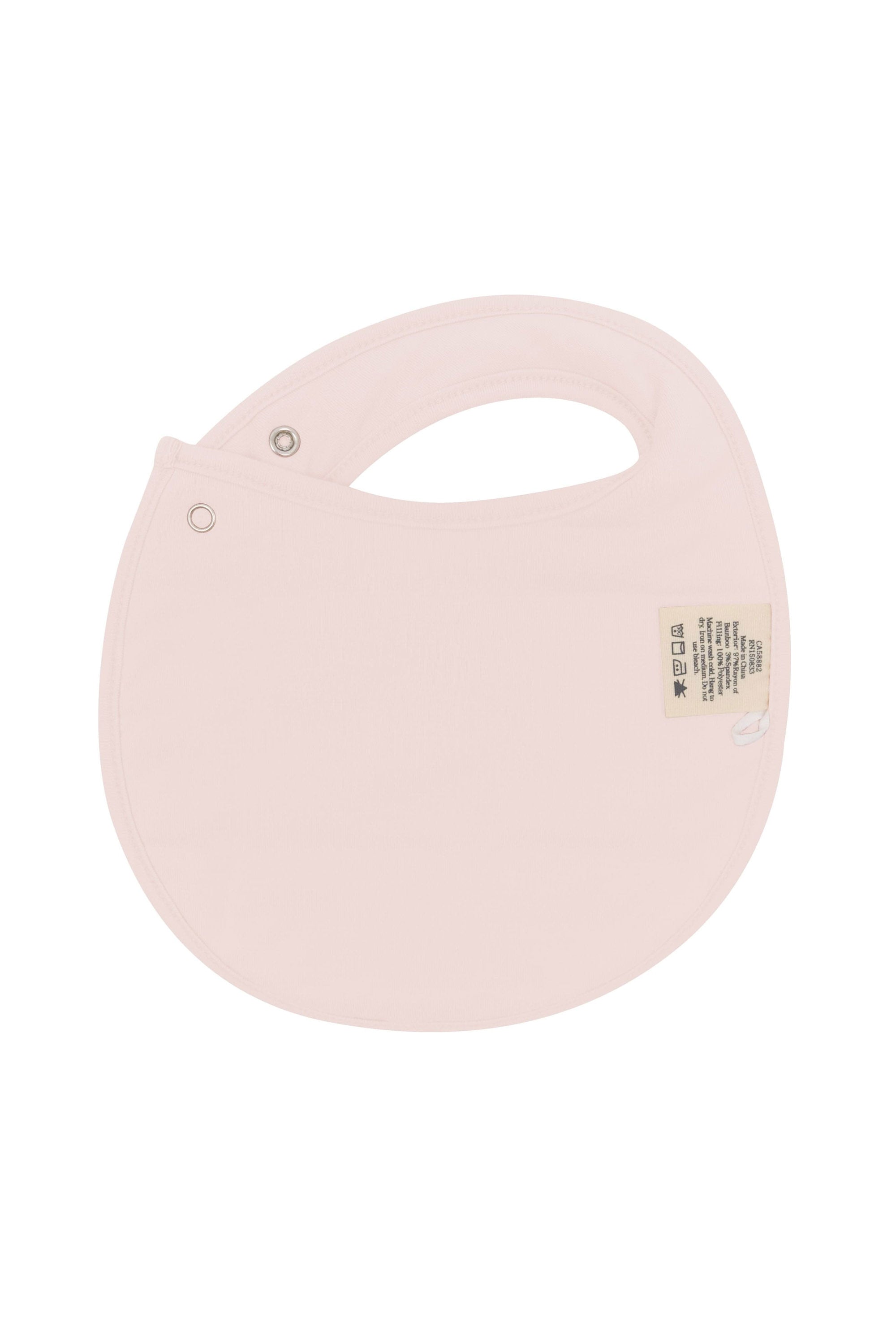 Adjustable Snaps on Kyte Baby Cushy Bib in Blush Butterfly