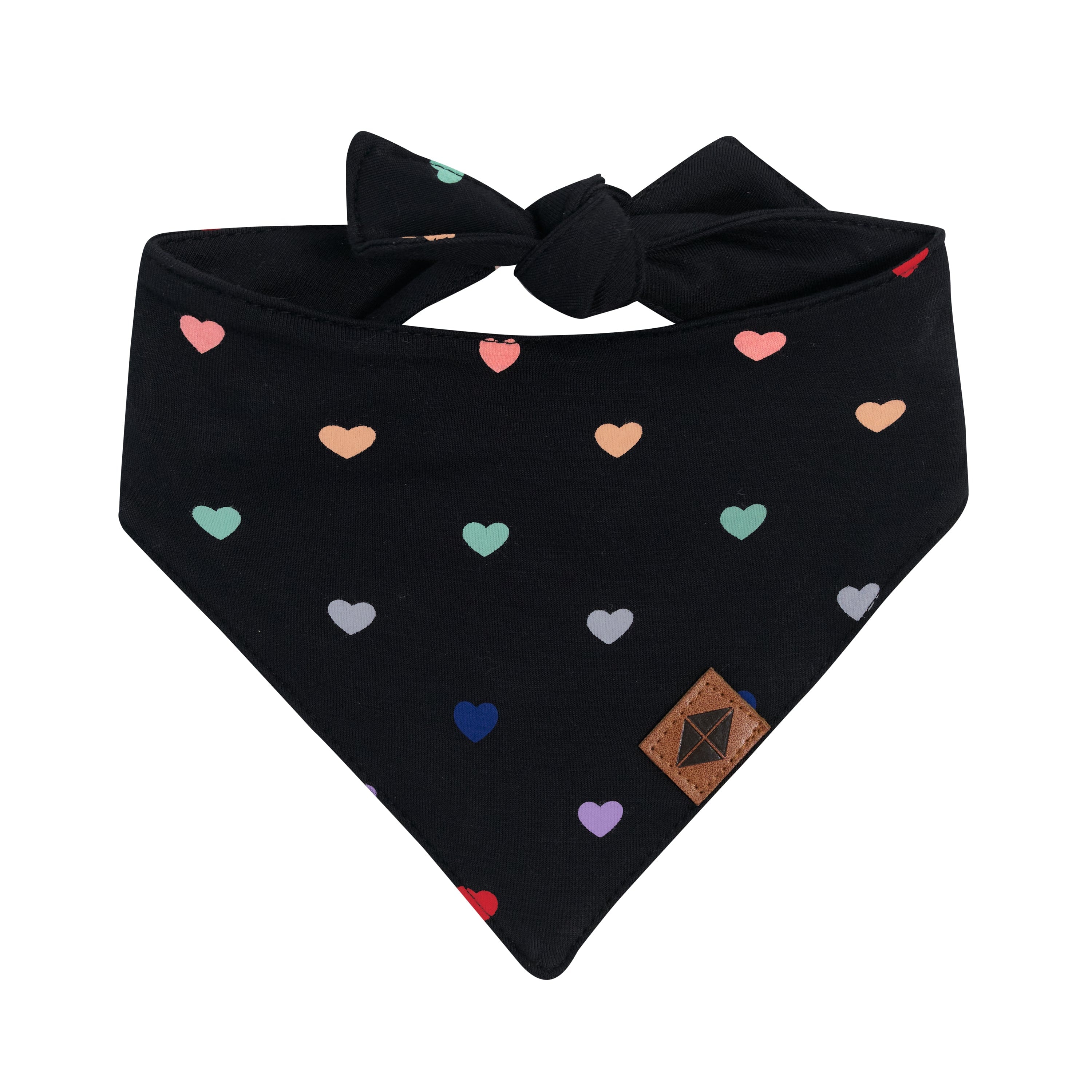 Kyte Baby Dog Bandana Dog Bandana in Midnight Rainbow Heart