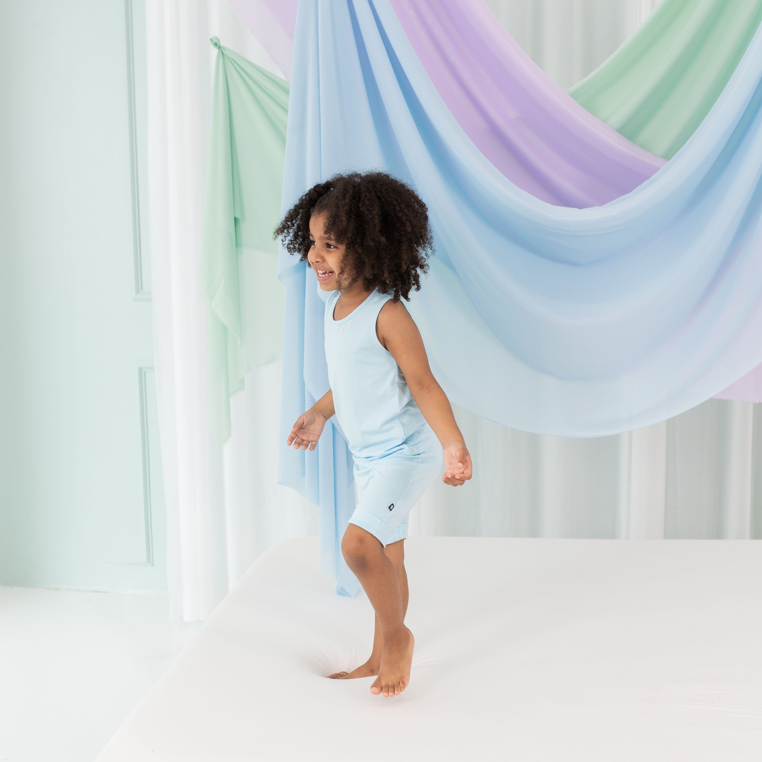 Kyte Baby Harem Shorts Harem Shorts in Powder