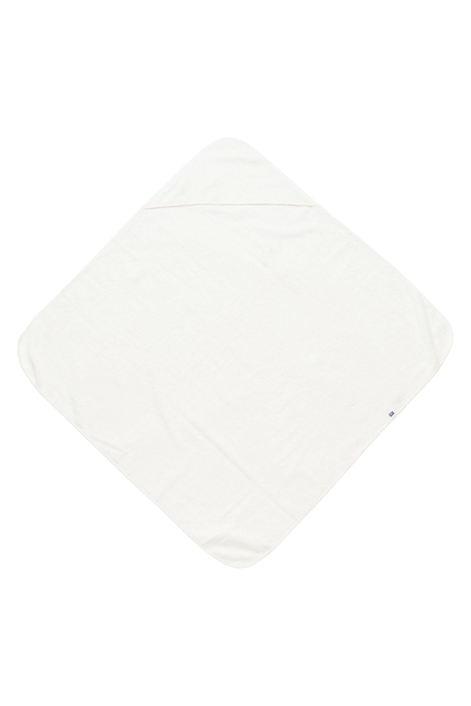 Spread out flat lay Kyte Baby Hooded bamboo terry Bath Towel in Cloud