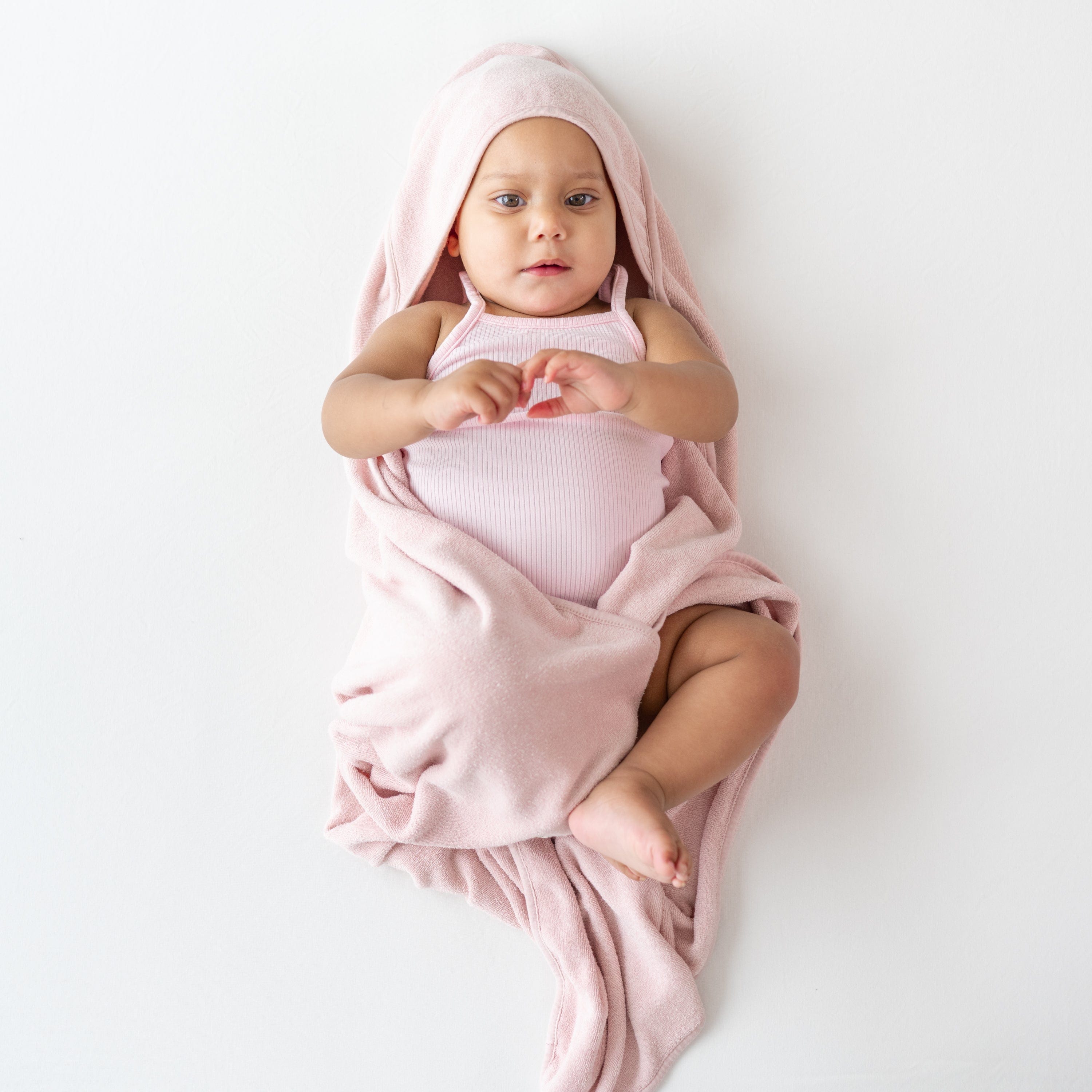 Kyte Baby Hooded Bath Towel Blush / Infant Hooded Bath Towel in Blush