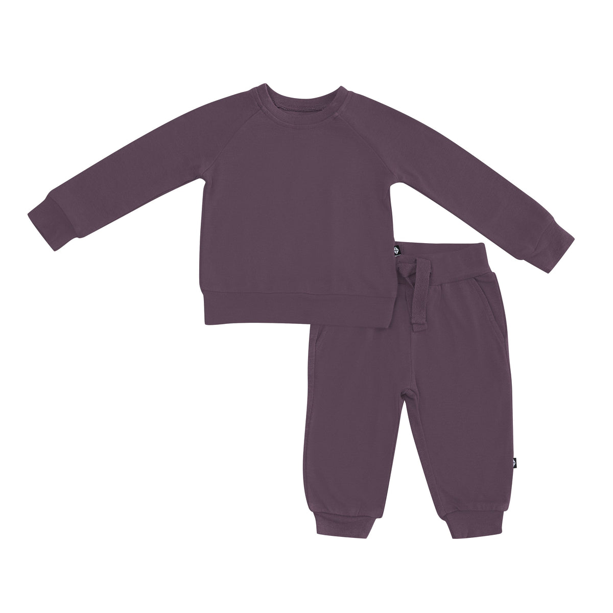 Bamboo Jersey Pajama Jogger Set in Currant
