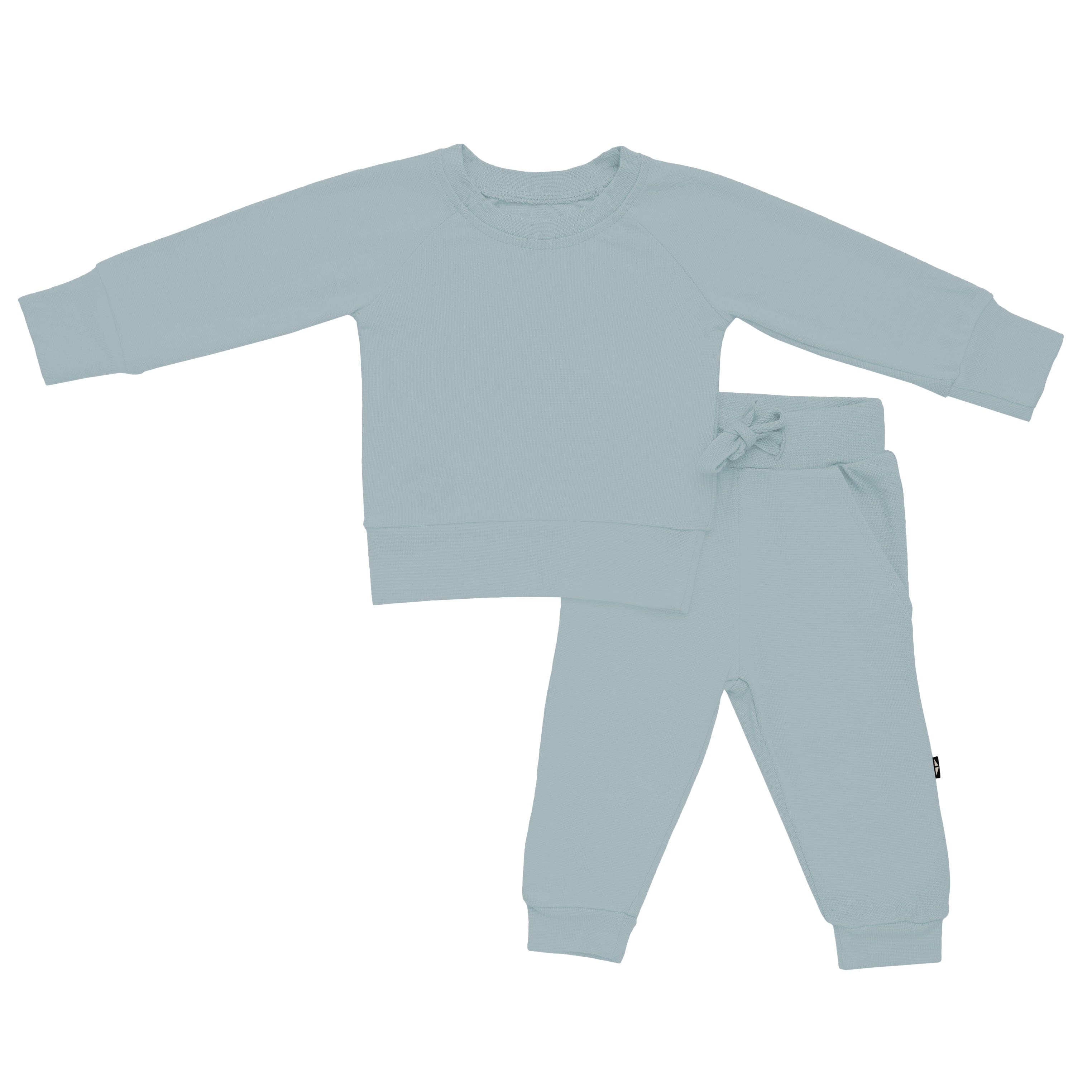Kyte Baby Jogger Set Bamboo Jersey Jogger Set in Glacier