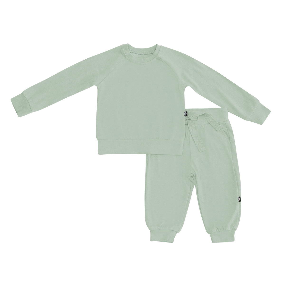 Green Bamboo Jersey Jogger Set in Thyme