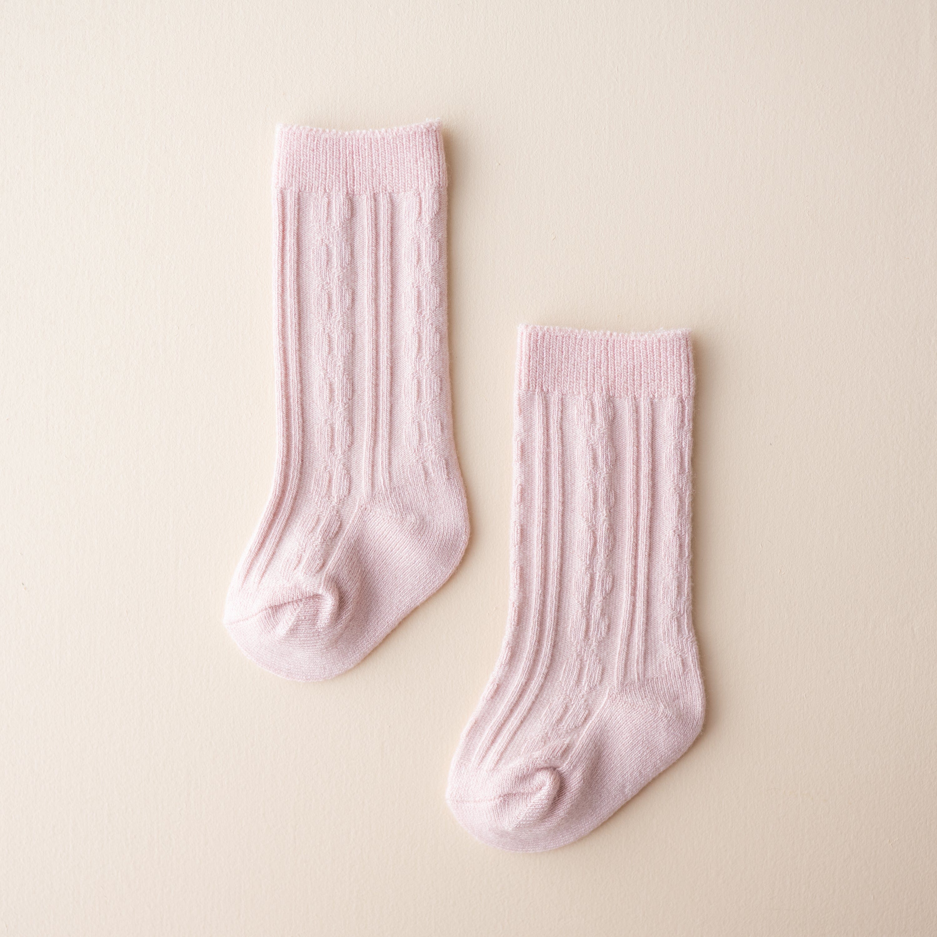 Kyte Baby Knee High Socks with ribbed cuff in Blush pink