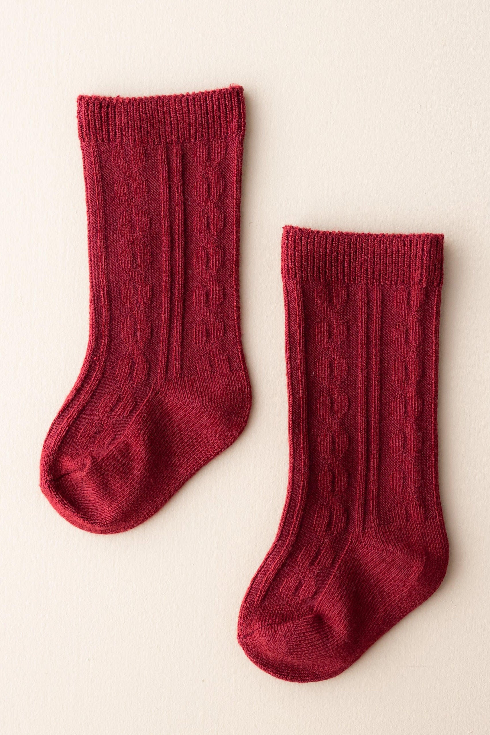 Kyte Baby Knee High Socks with ribbed cuff in Ruby