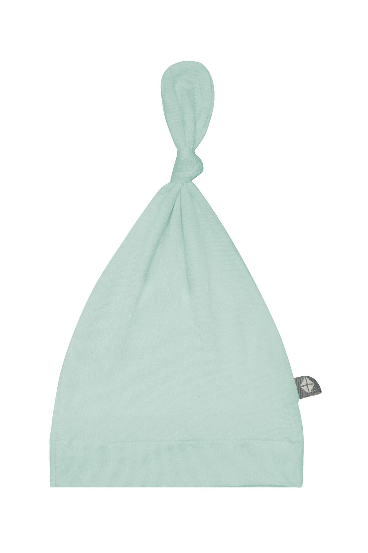 Flat lay of Kyte Baby Knotted Cap in Sage