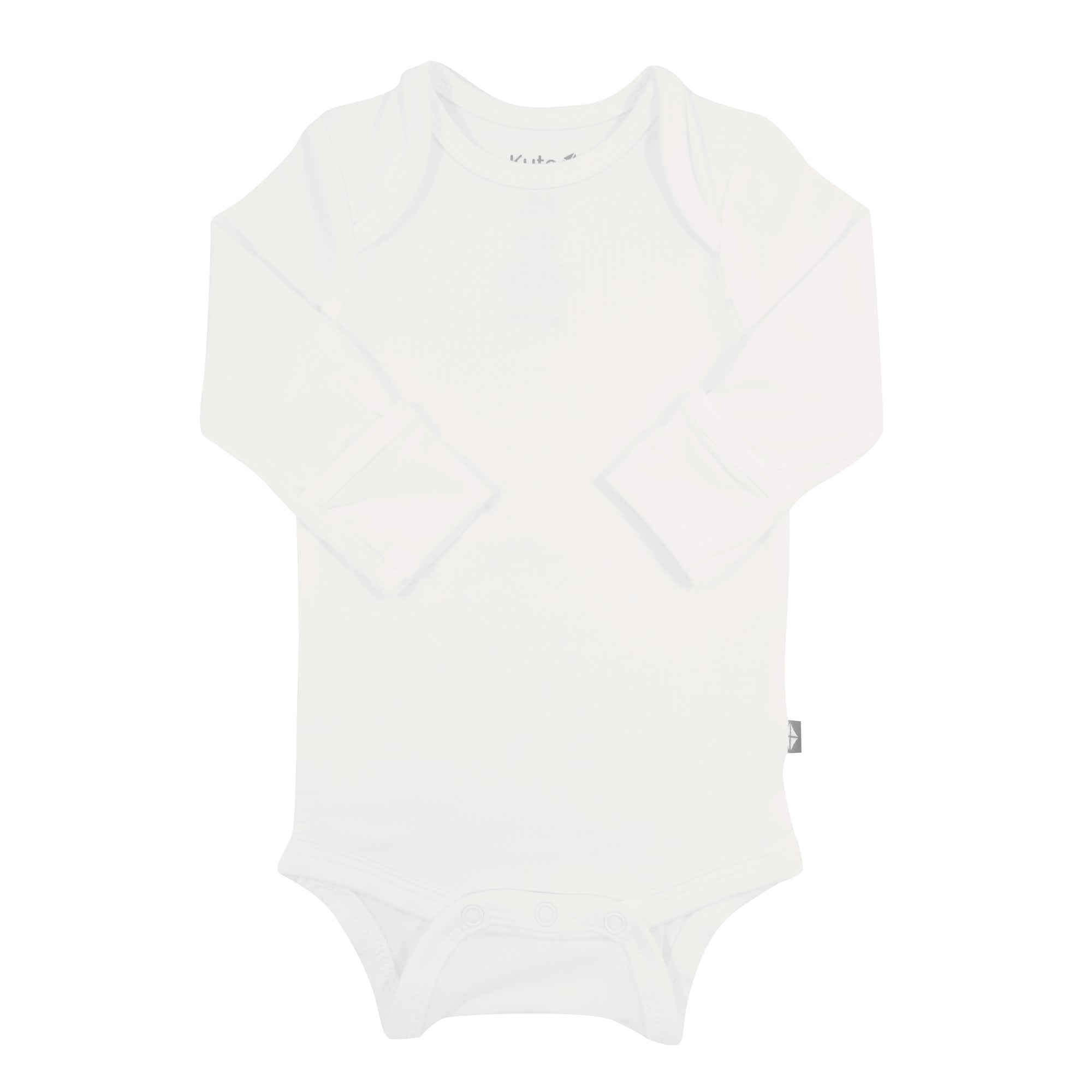 Kyte Baby bamboo Long Sleeve Bodysuit in Cloud white