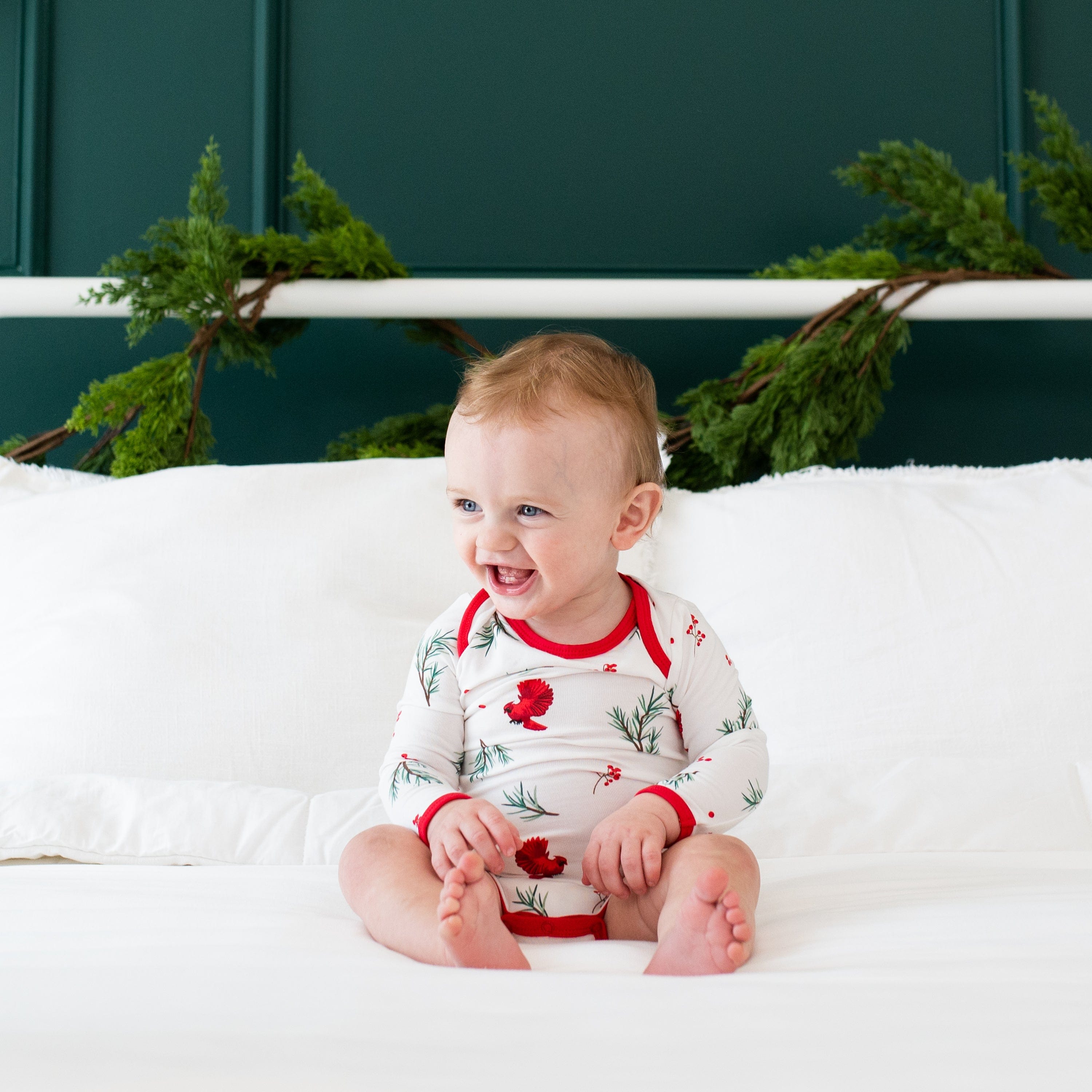Kyte BABY Layette Long Sleeve Bodysuit in Winterberry