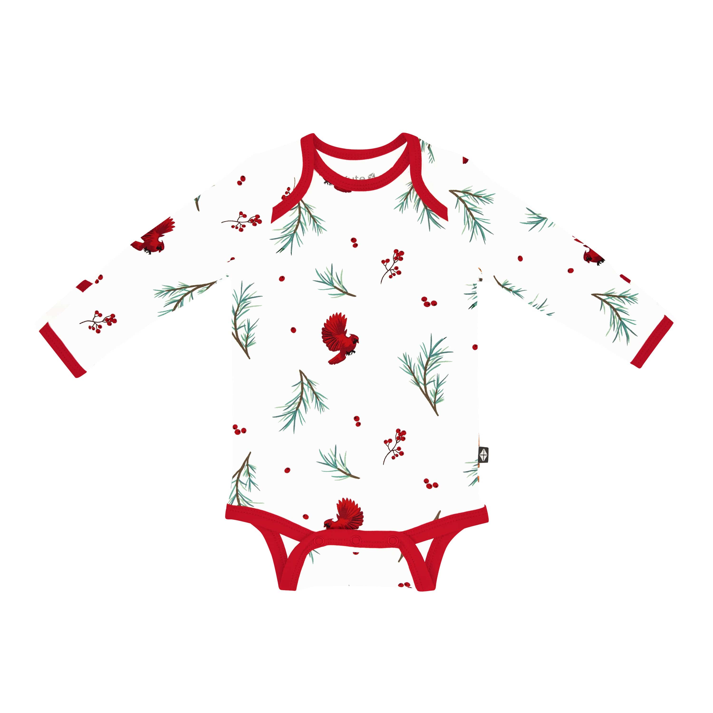 Kyte BABY Layette Long Sleeve Bodysuit in Winterberry