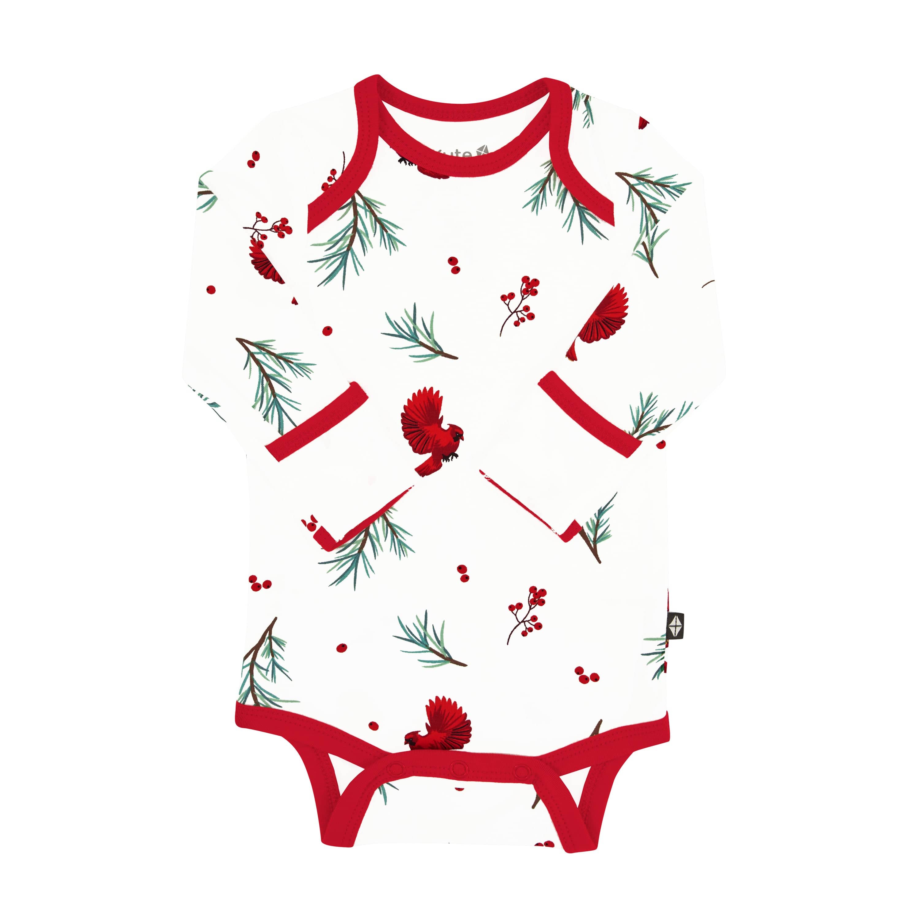Kyte BABY Layette Long Sleeve Bodysuit in Winterberry