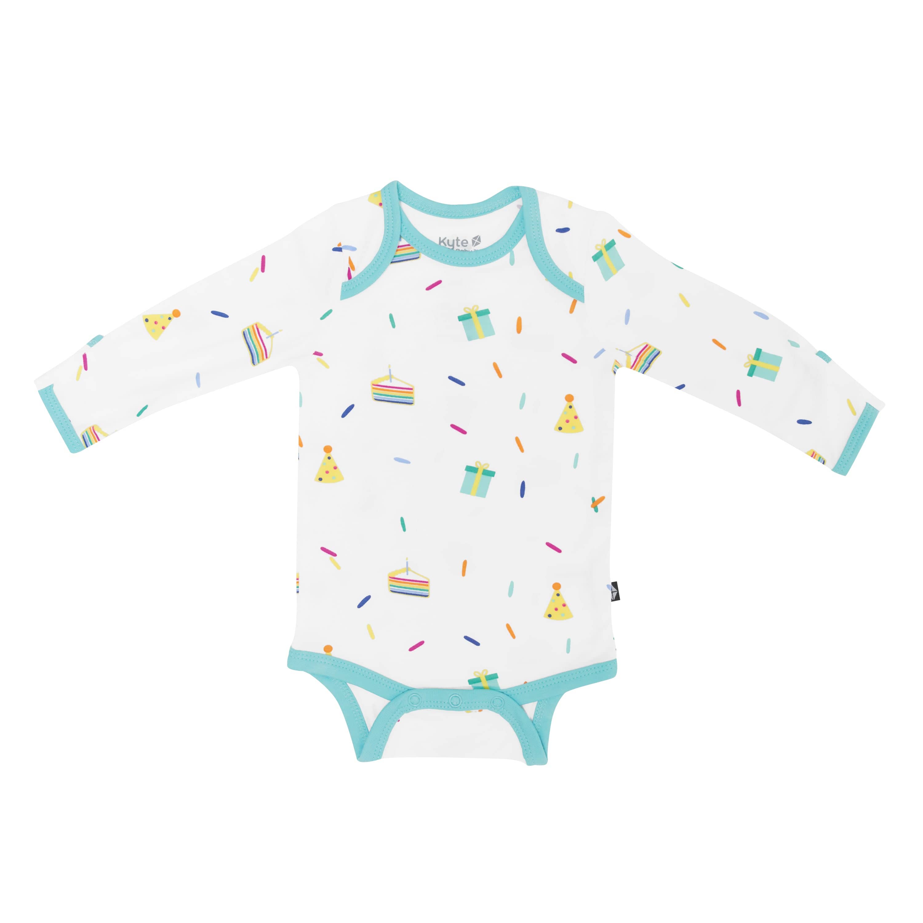 Kyte Baby Long Sleeve Bodysuits Long Sleeve Bodysuit in Cloud Party