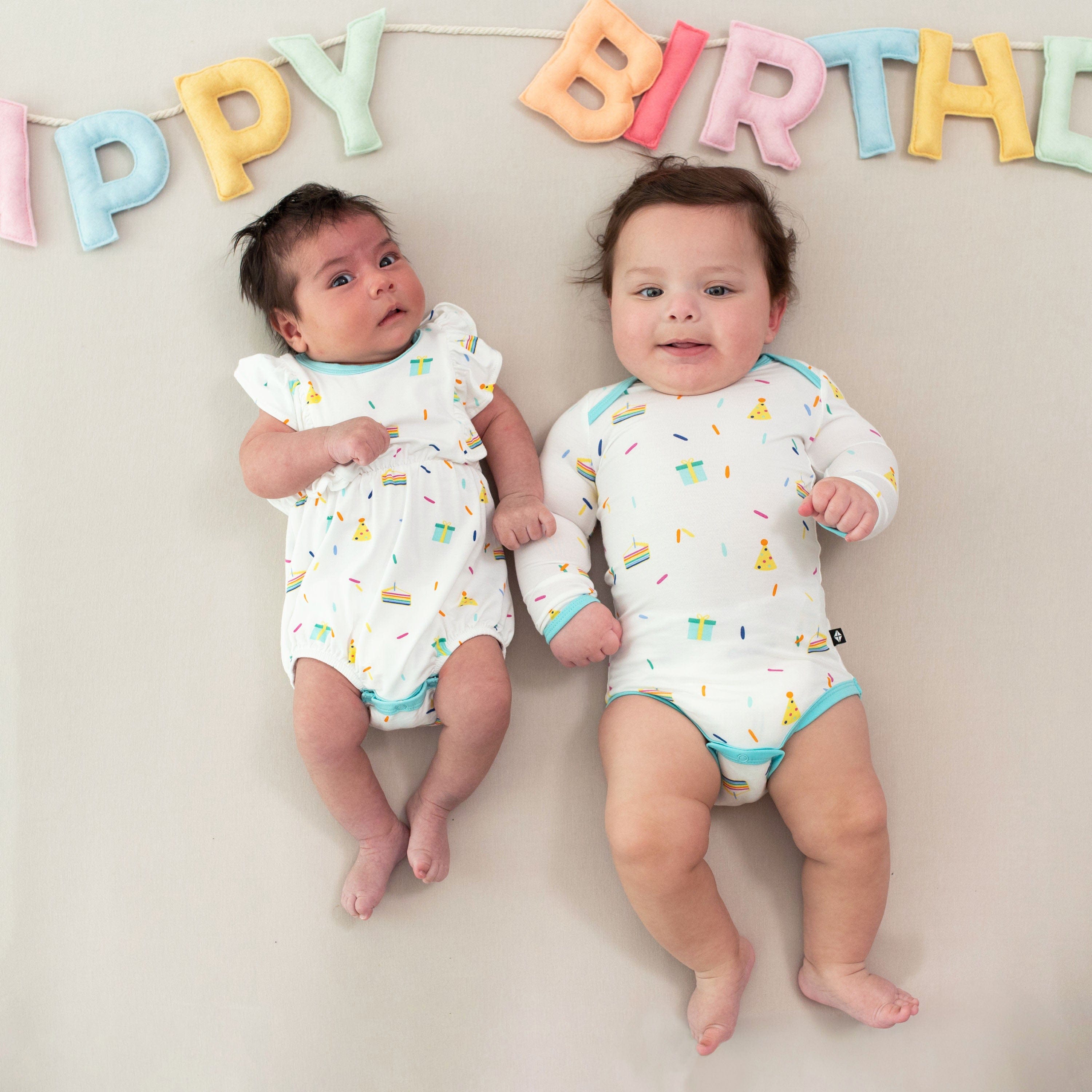 Kyte Baby Long Sleeve Bodysuits Long Sleeve Bodysuit in Cloud Party