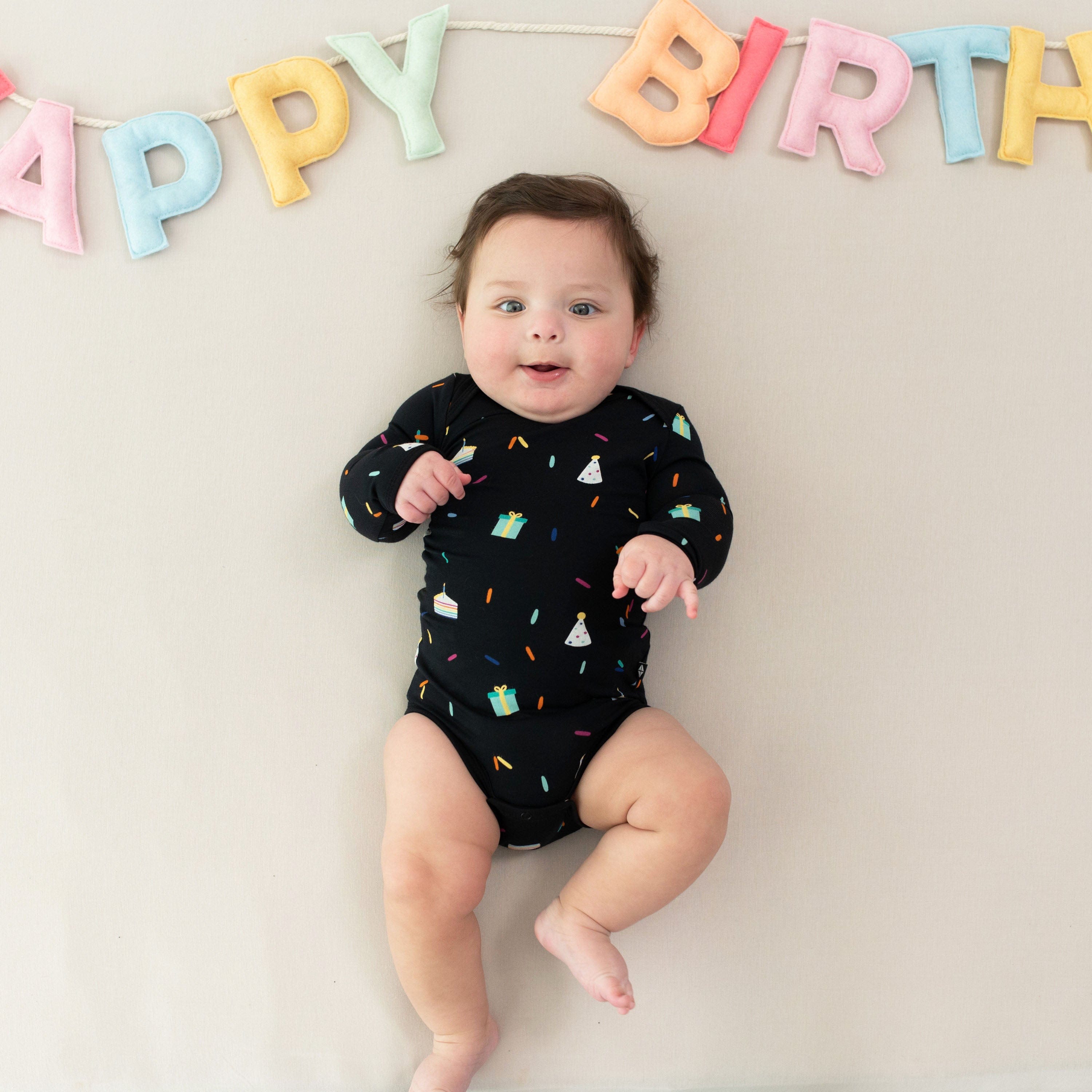 Kyte Baby Long Sleeve Bodysuits Long Sleeve Bodysuit in Midnight Party