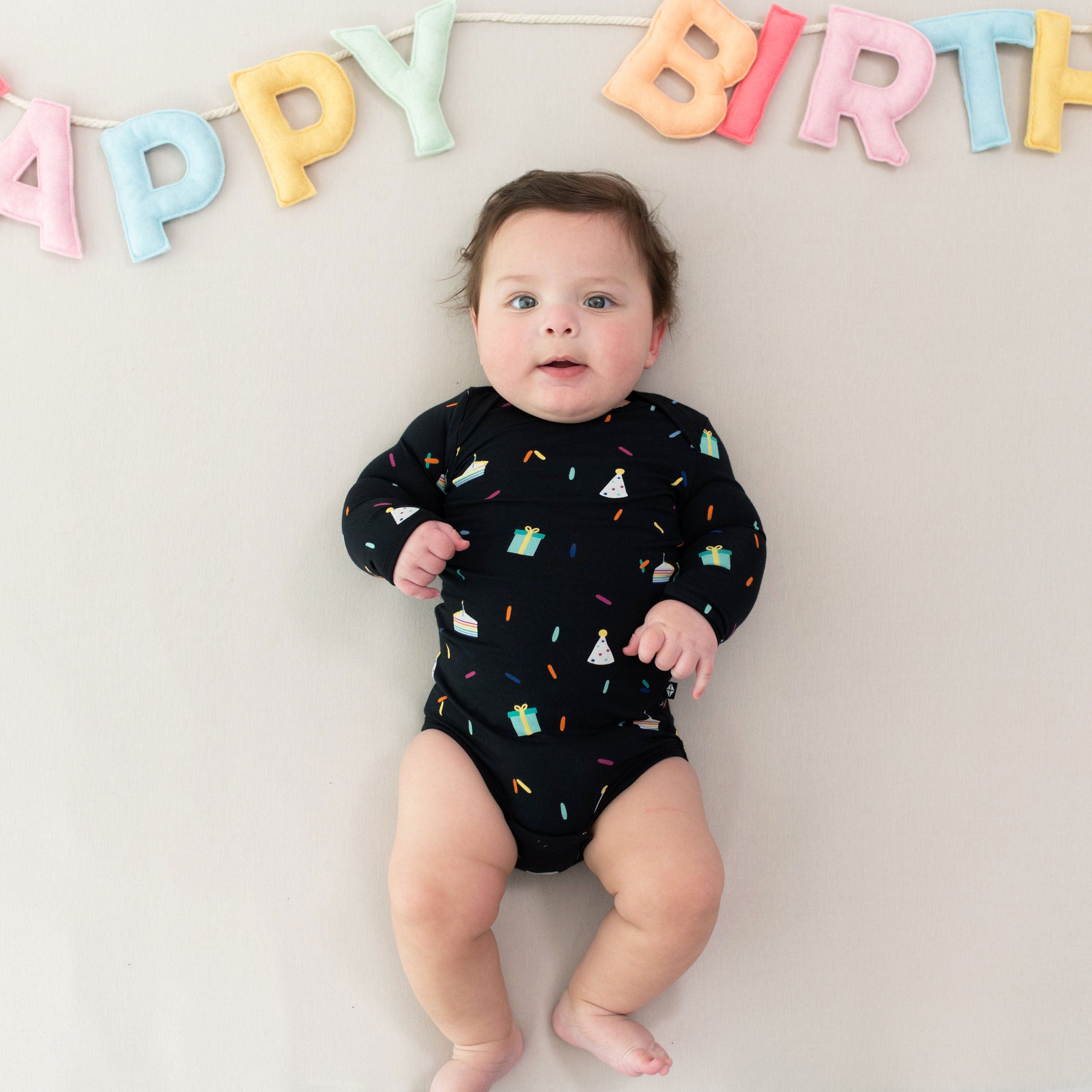 Kyte Baby Long Sleeve Bodysuits Long Sleeve Bodysuit in Midnight Party