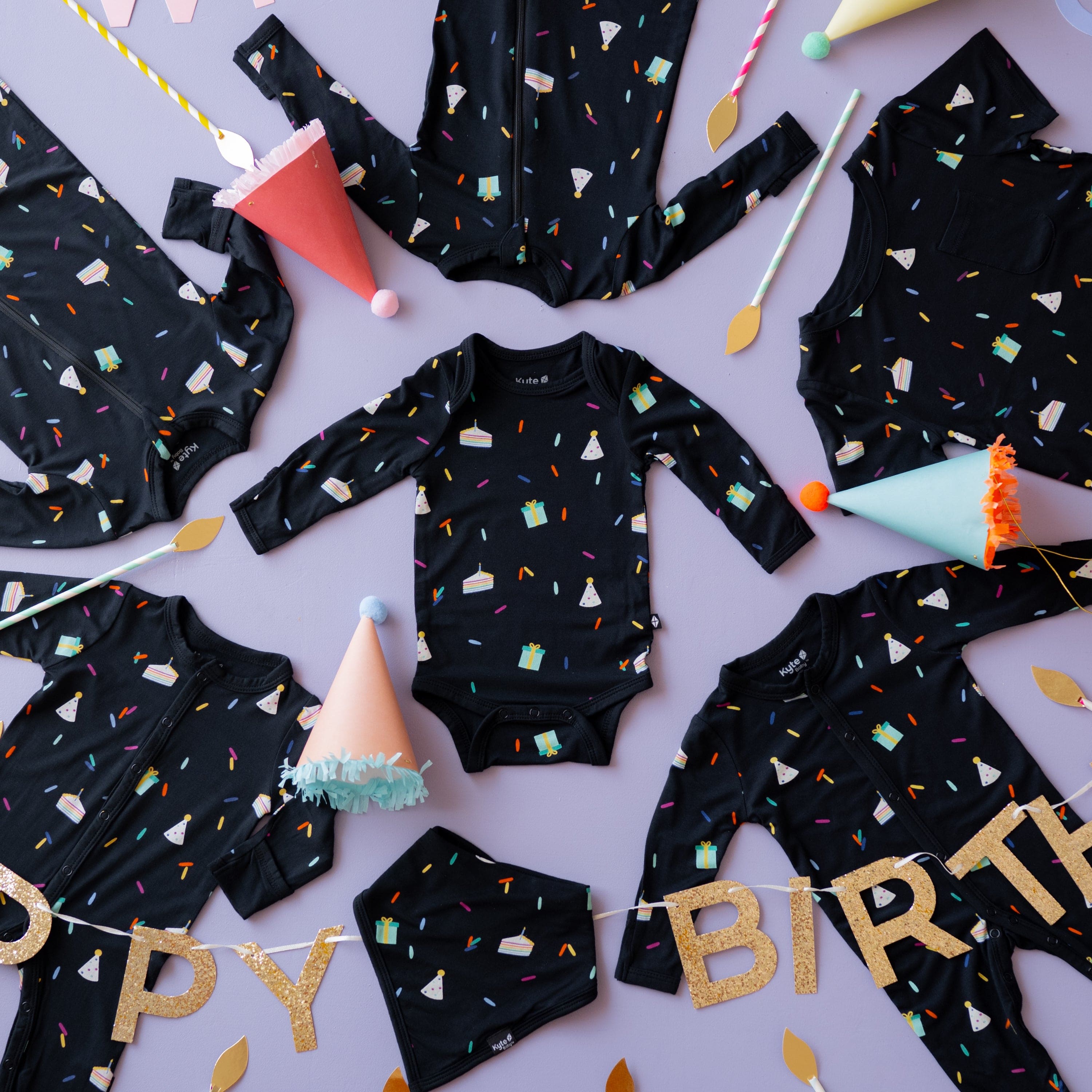 Kyte Baby Long Sleeve Bodysuits Long Sleeve Bodysuit in Midnight Party