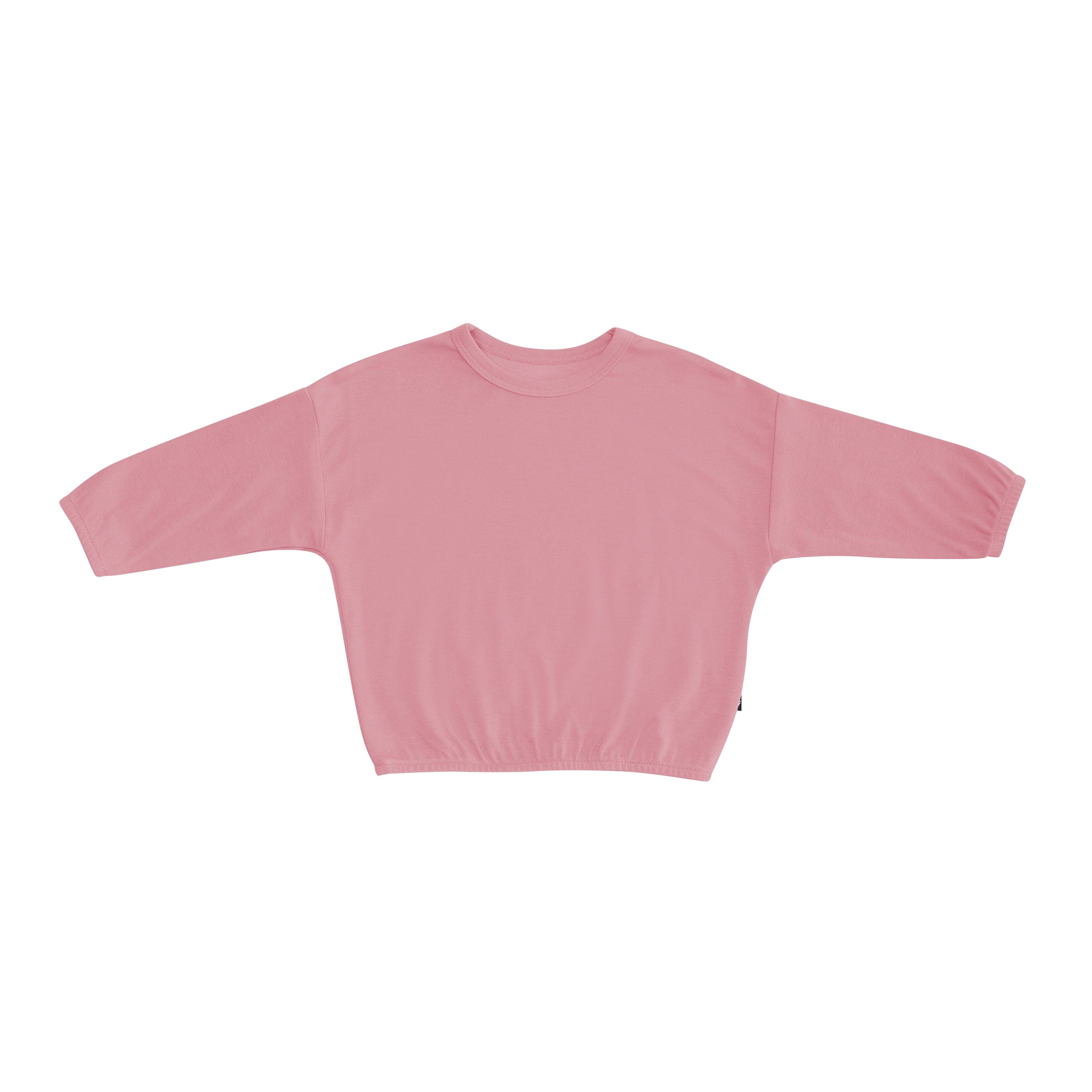 Kyte Baby Bamboo Jersey Long Sleeve Drop Shoulder Top in Apple Blossom