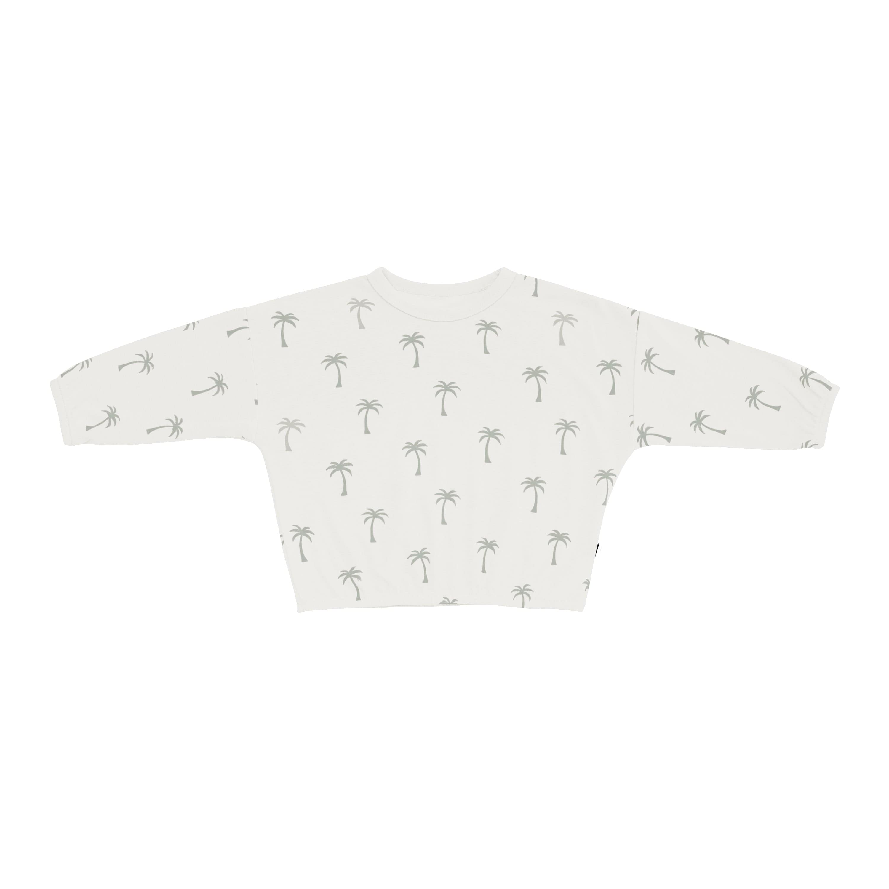 Kyte Baby Long Sleeve Drop Shoulder Top Bamboo Jersey Long Sleeve Drop Shoulder Top in Palm Tree