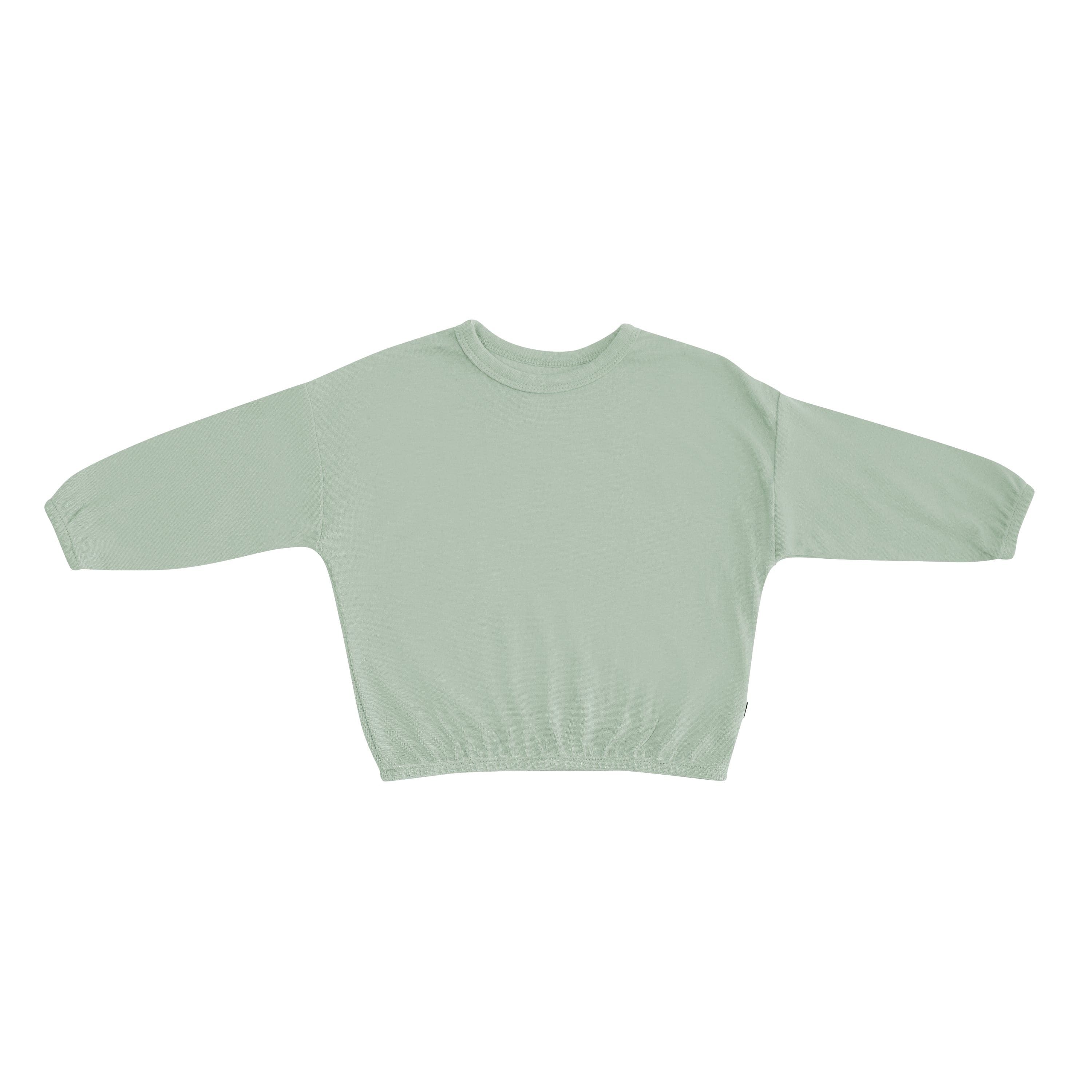 Kyte Baby Bamboo Jersey Long Sleeve Drop Shoulder Top in Thyme