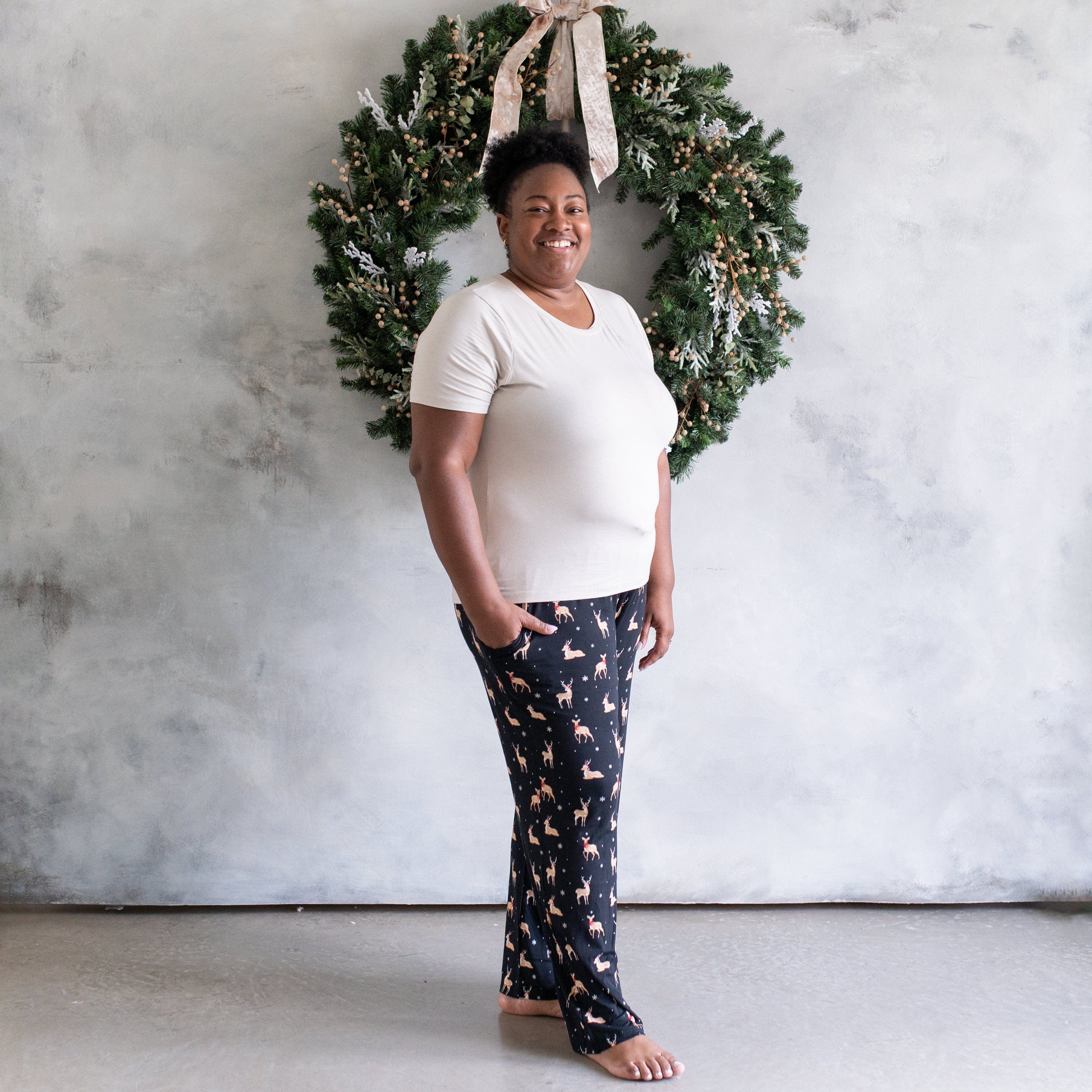Kyte Baby Lounge Pant Women's Lounge Pants in Midnight Deer