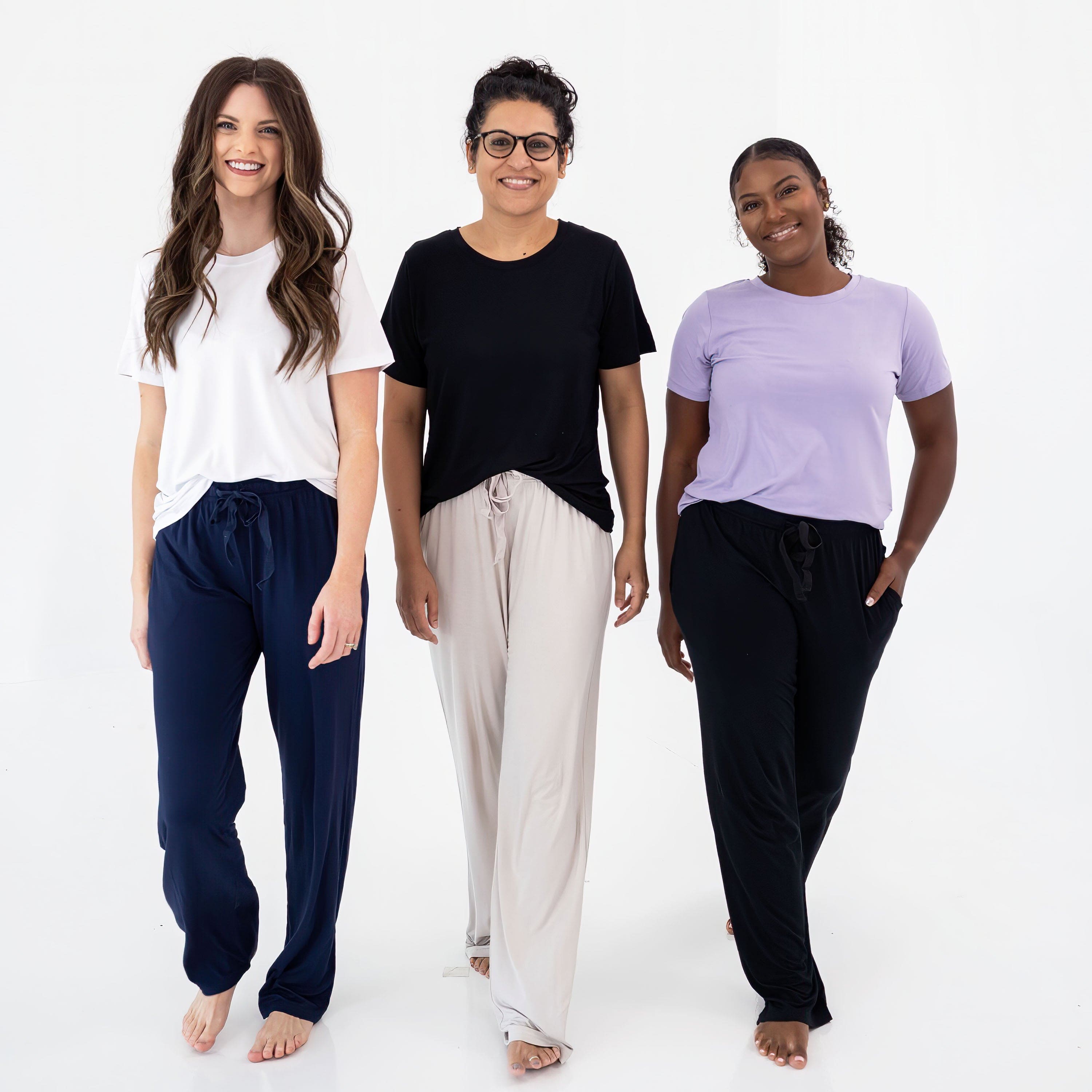 Women wearing Kyte Baby Women's Lounge Pants with pockets