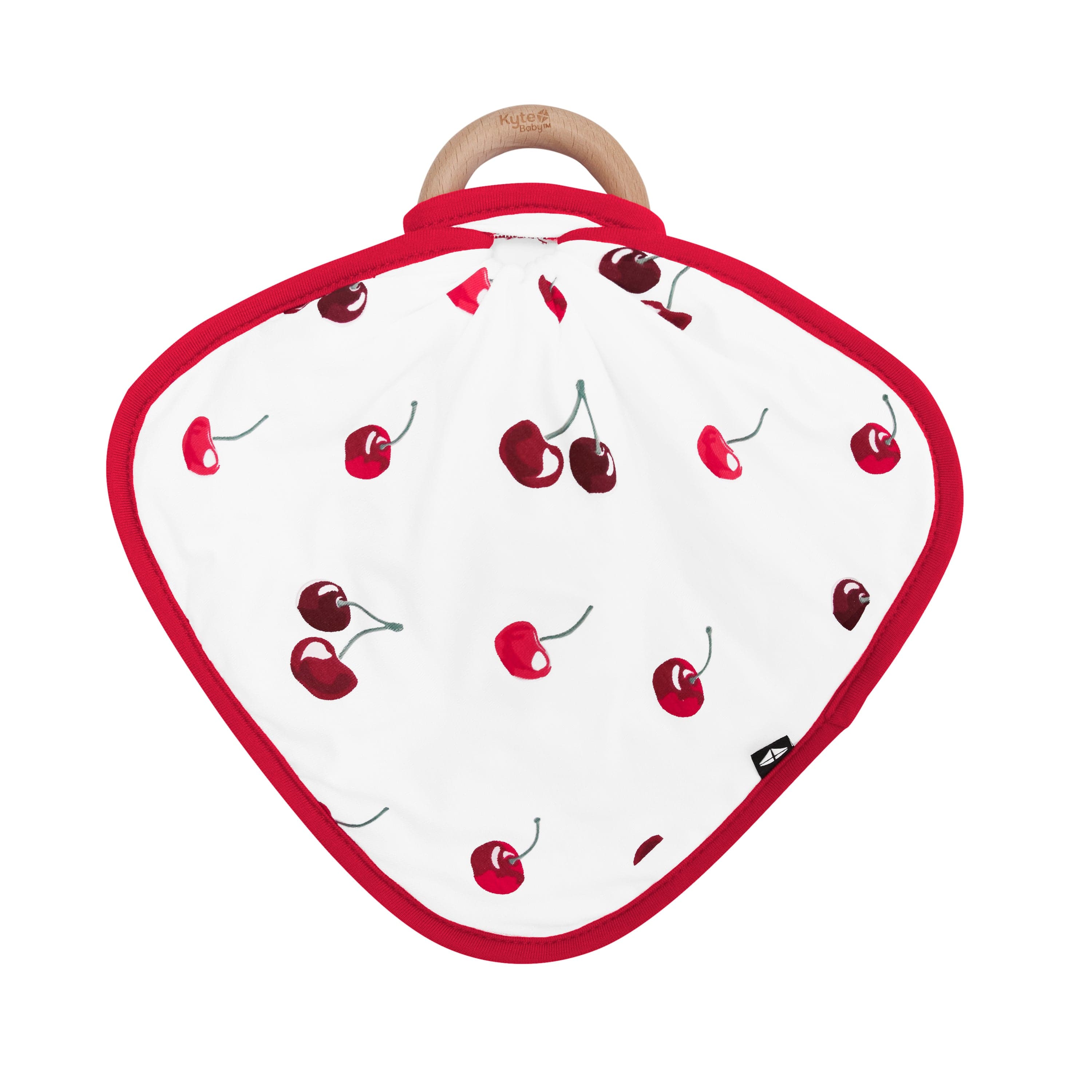 Kyte Baby Lovey Cherry / Infant Lovey in Cherry with Removable Teething Ring