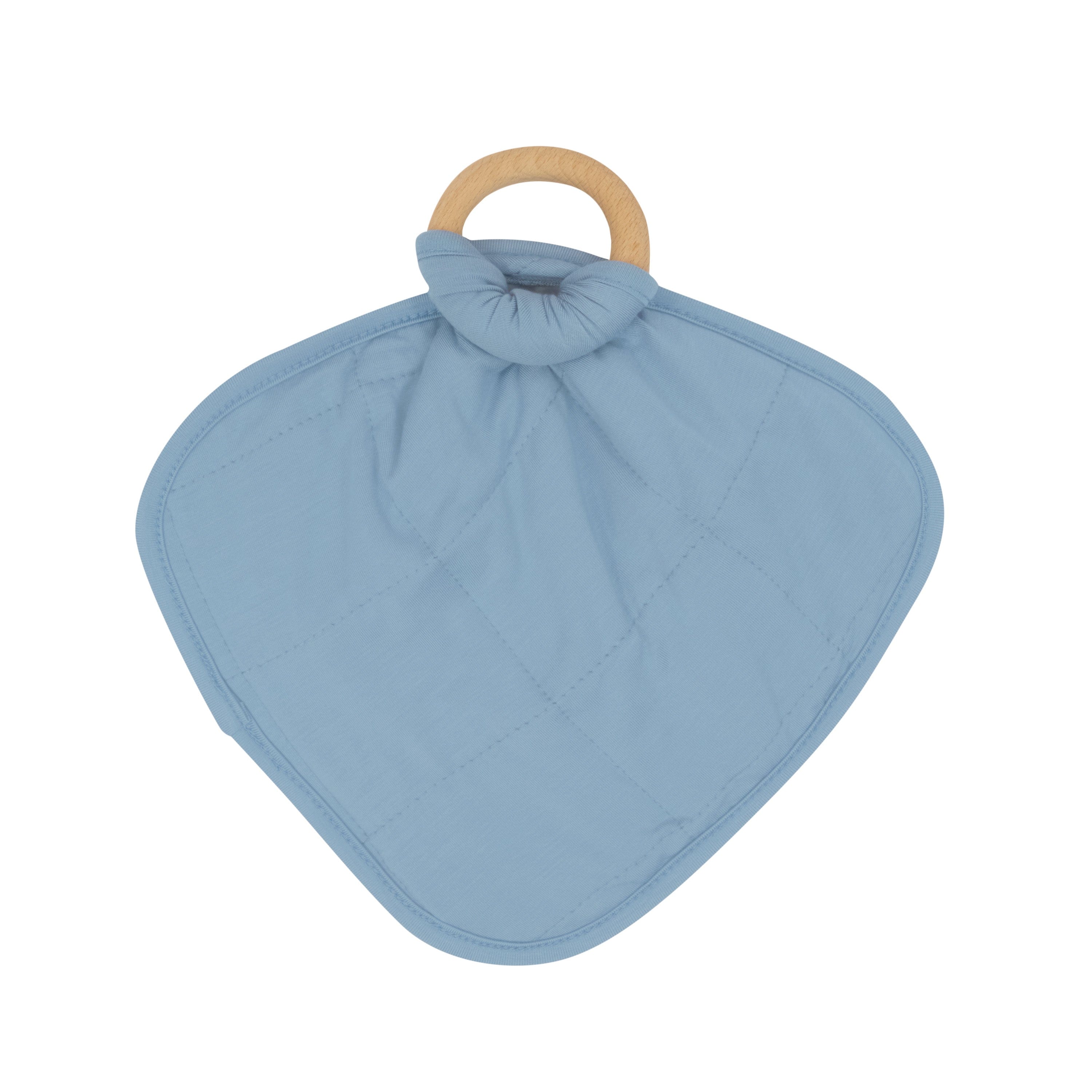 Kyte Baby Lovey Slate / Infant Lovey in Slate with Removable Wooden Teething Ring