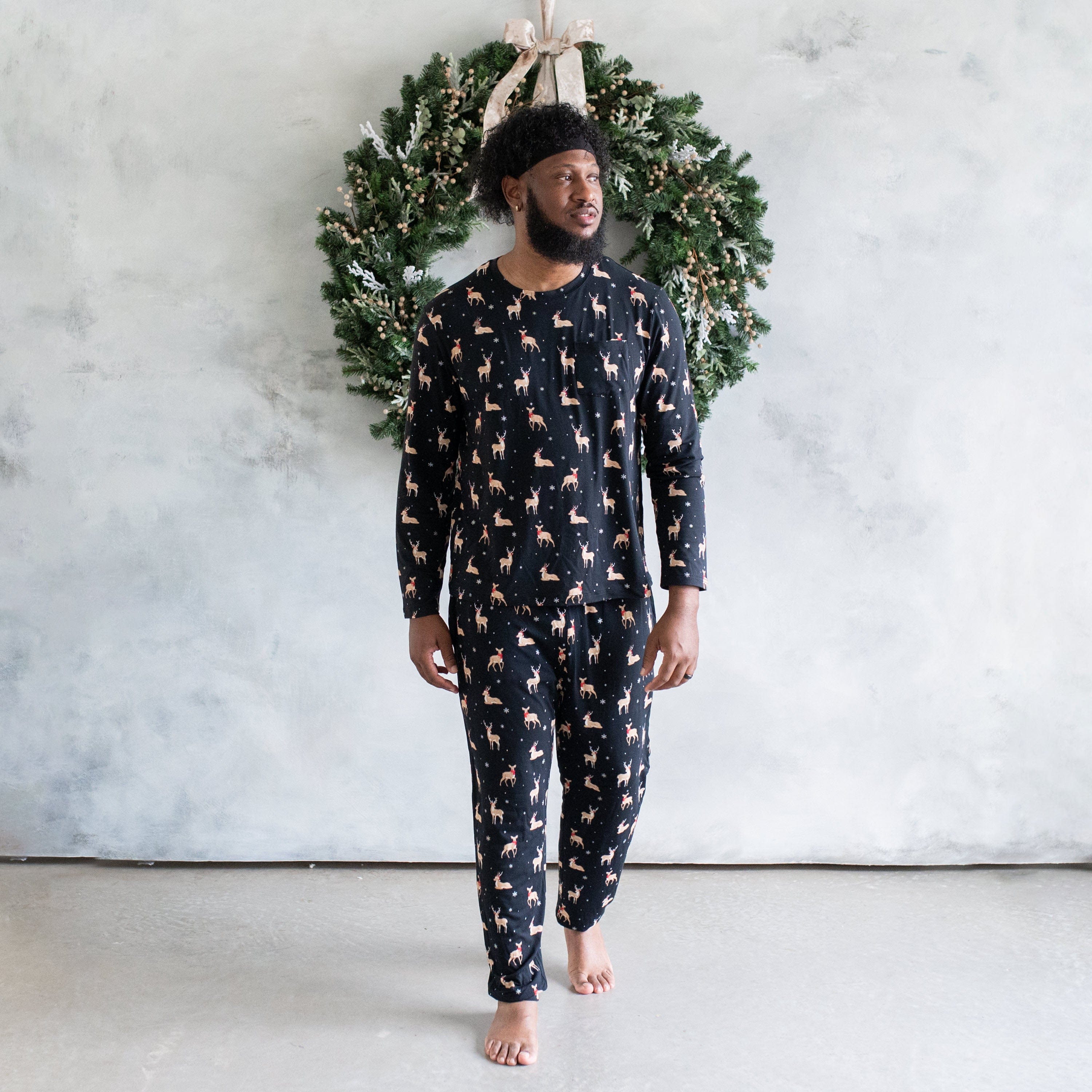 Kyte Baby Men's Jogger Set Men's Jogger Set in Midnight Deer