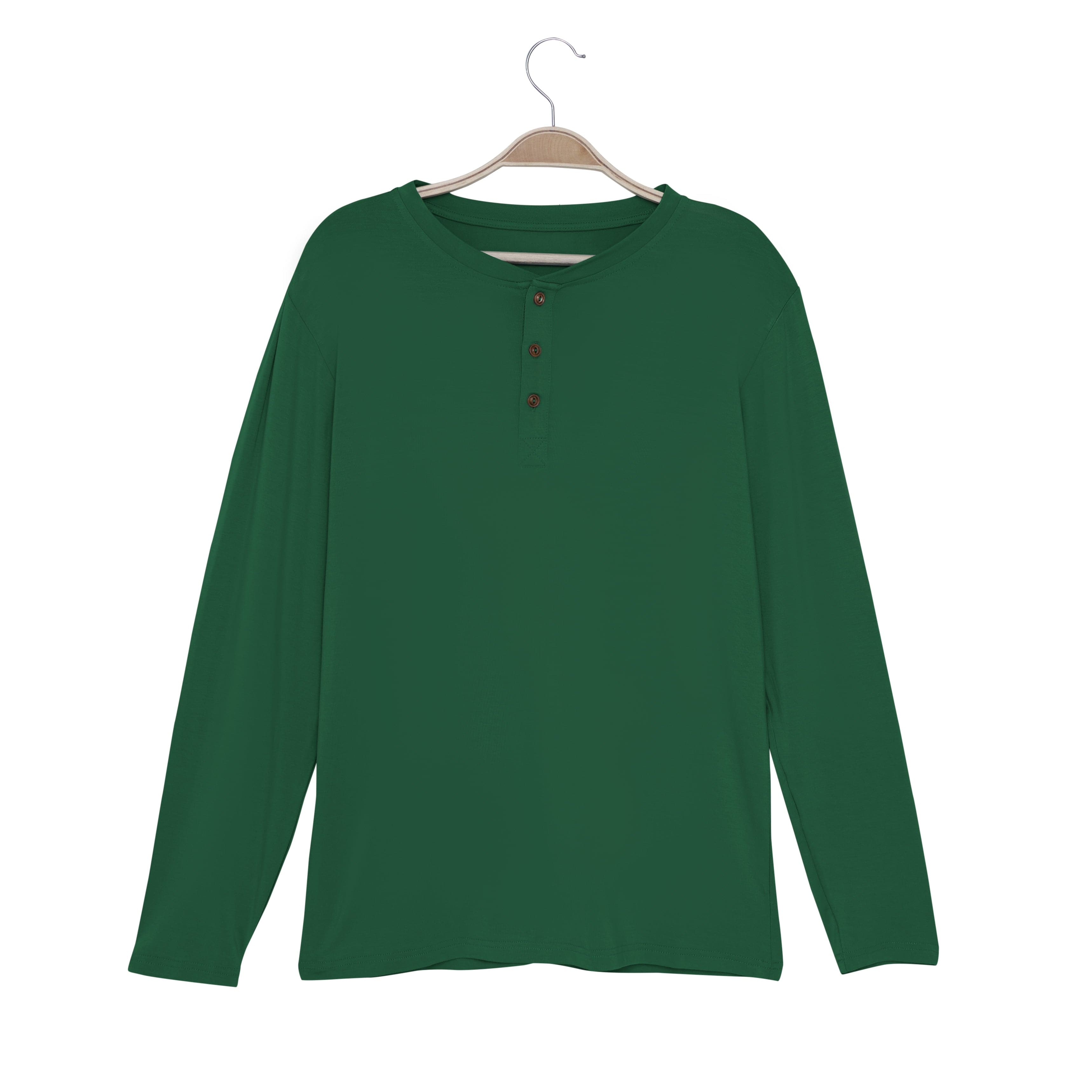 Kyte Baby Men's Long Sleeve Henley Top Men's Long Sleeve Henley Top in Forest