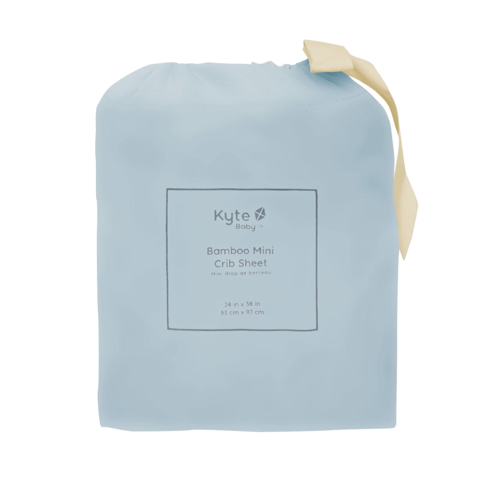 Kyte Baby Bamboo Mini Crib sheet in Fog
