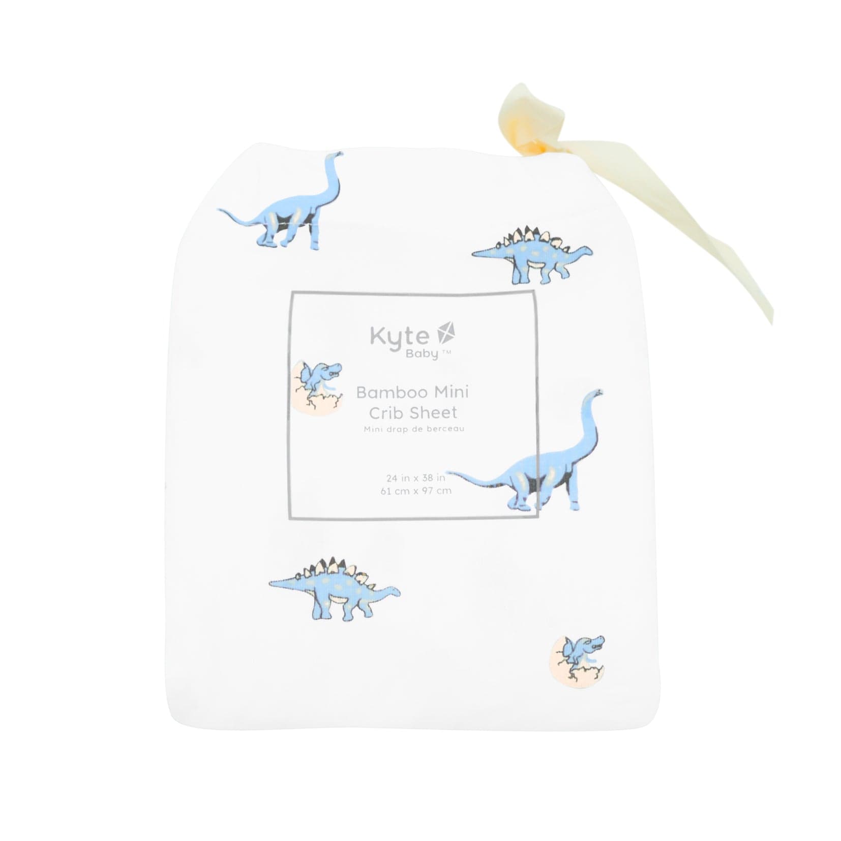 Kyte Baby Bamboo Jurassic print Mini Crib sheet in bag