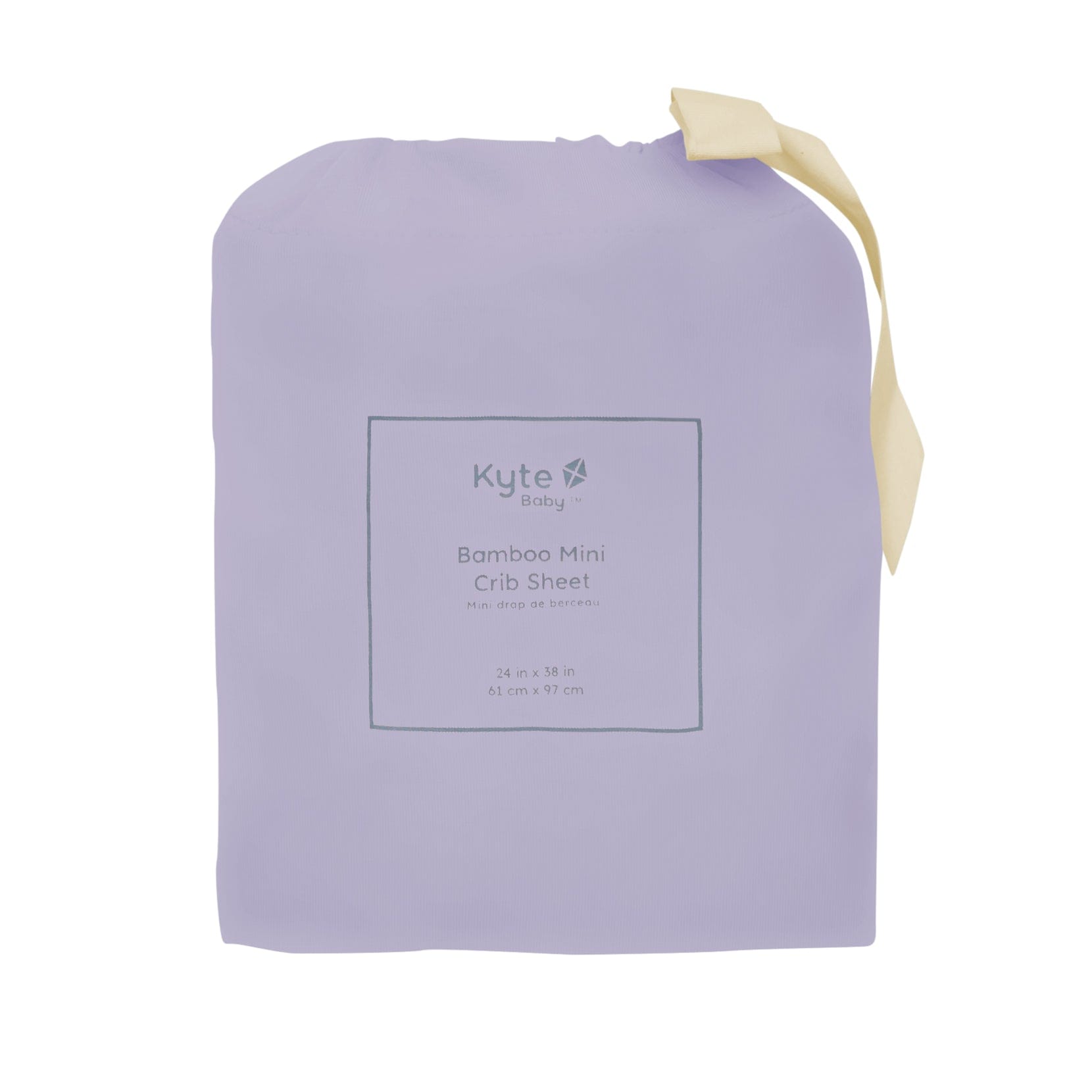 Taro Kyte Baby Bamboo Mini Crib sheet in bag