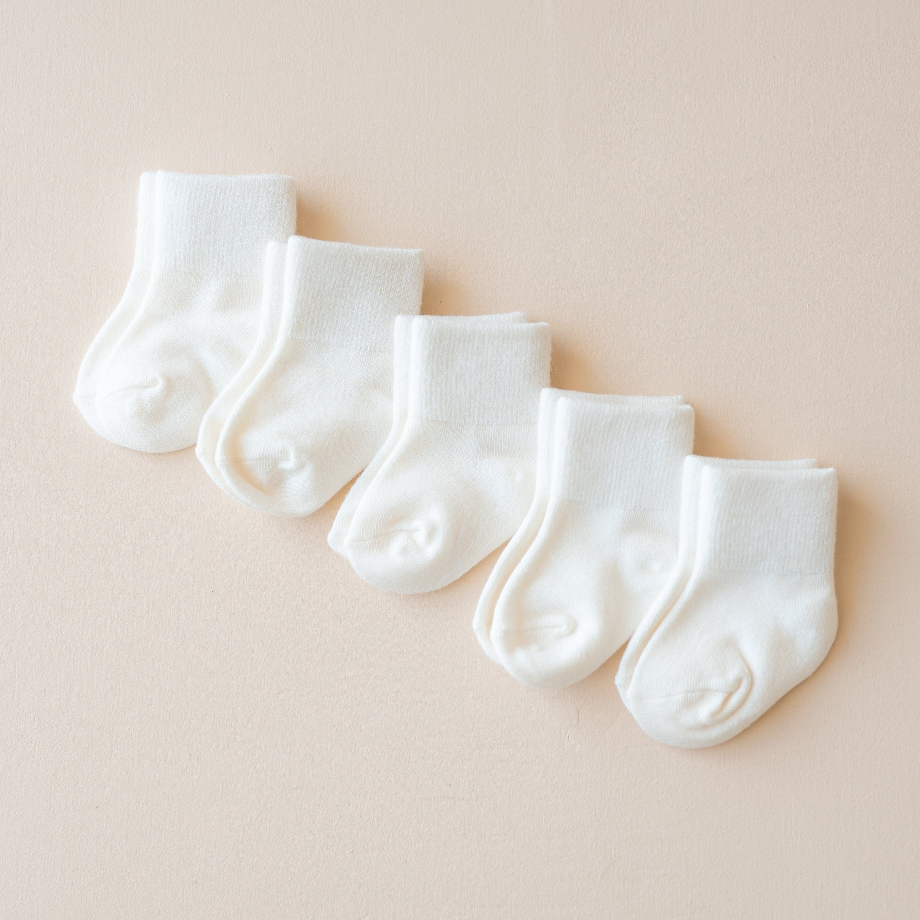 Kyte Baby Quarter Socks 5-Pack in Cloud